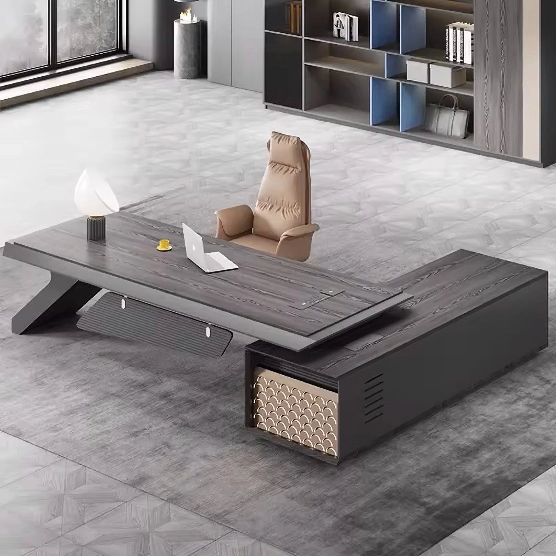 Keiran ยท Modern L-Shaped Executive Desk