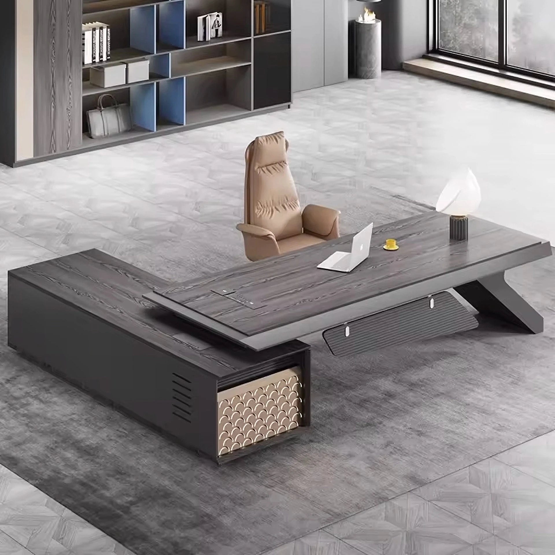 Keiran ยท Modern L-Shaped Executive Desk