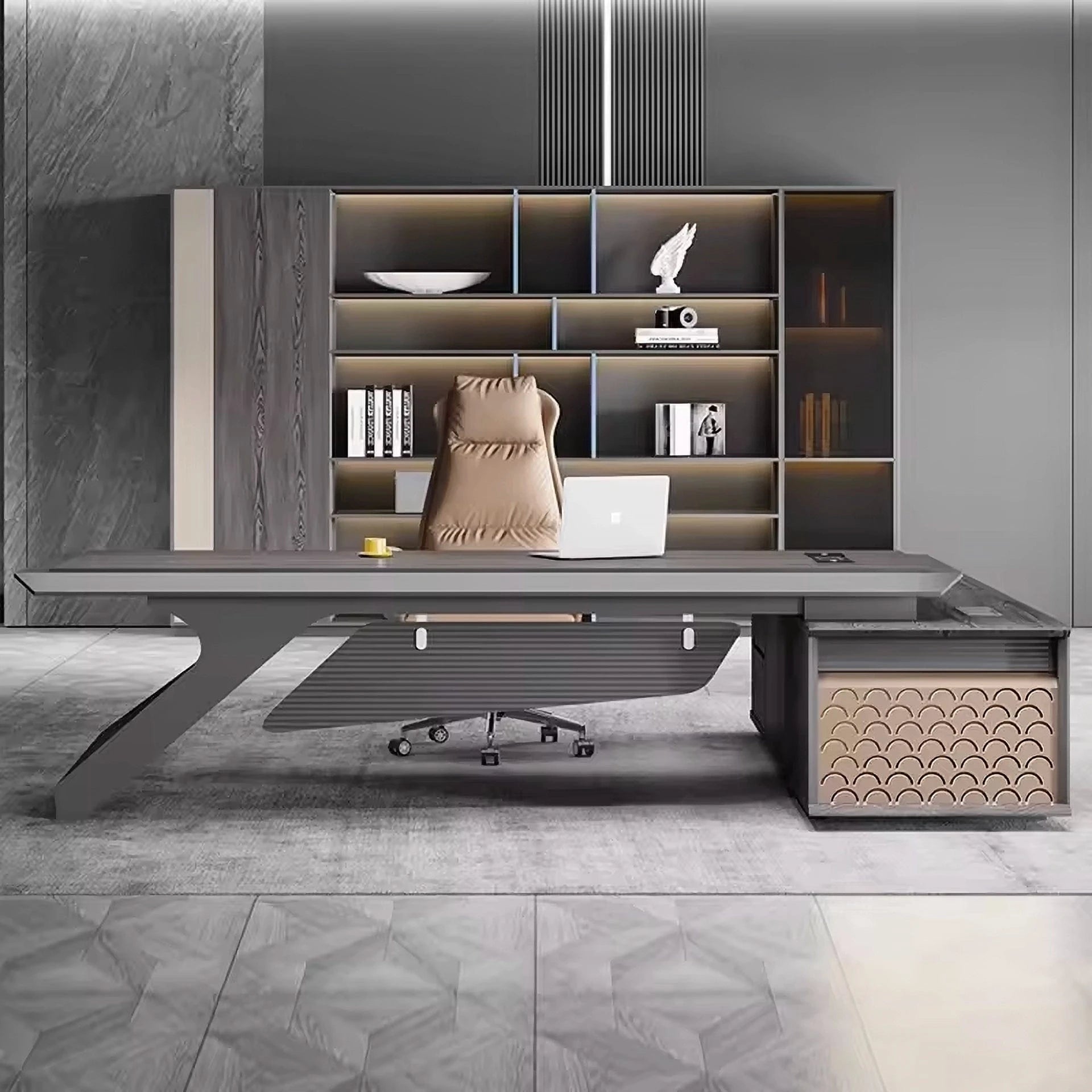 Keiran ยท Modern L-Shaped Executive Desk