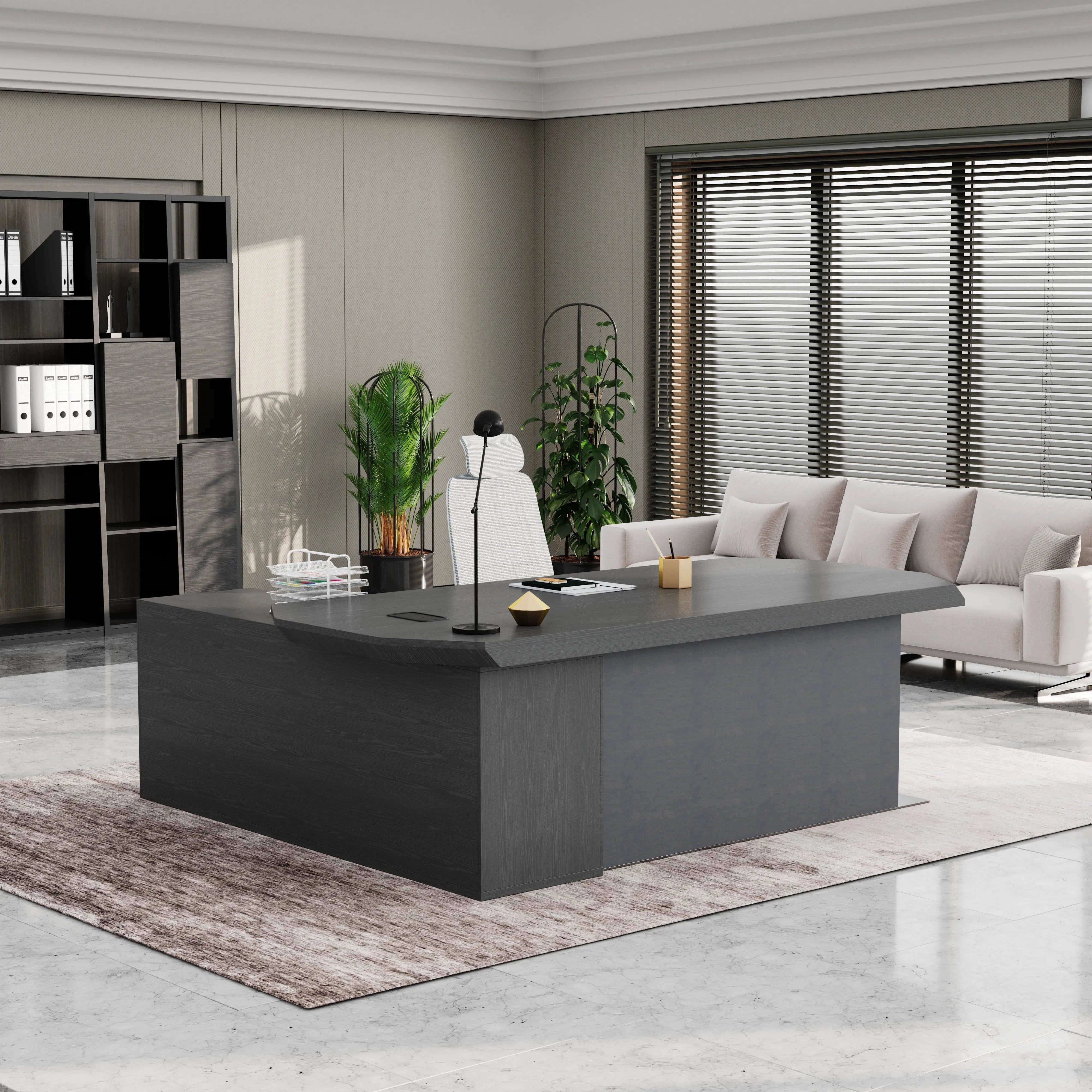 Khloe · Modern L-Shaped Executive Desk