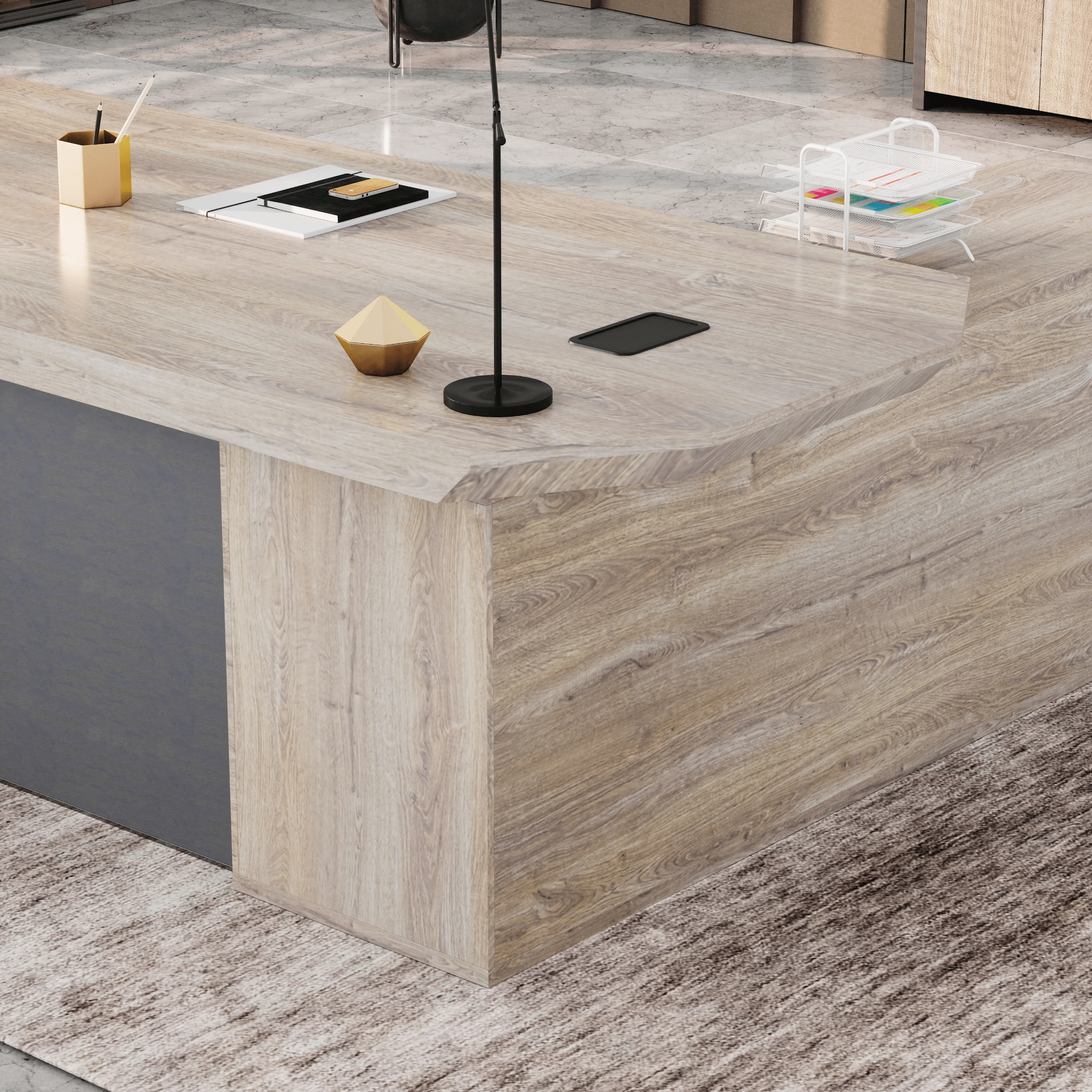 Khloe · Modern L-Shaped Executive Desk