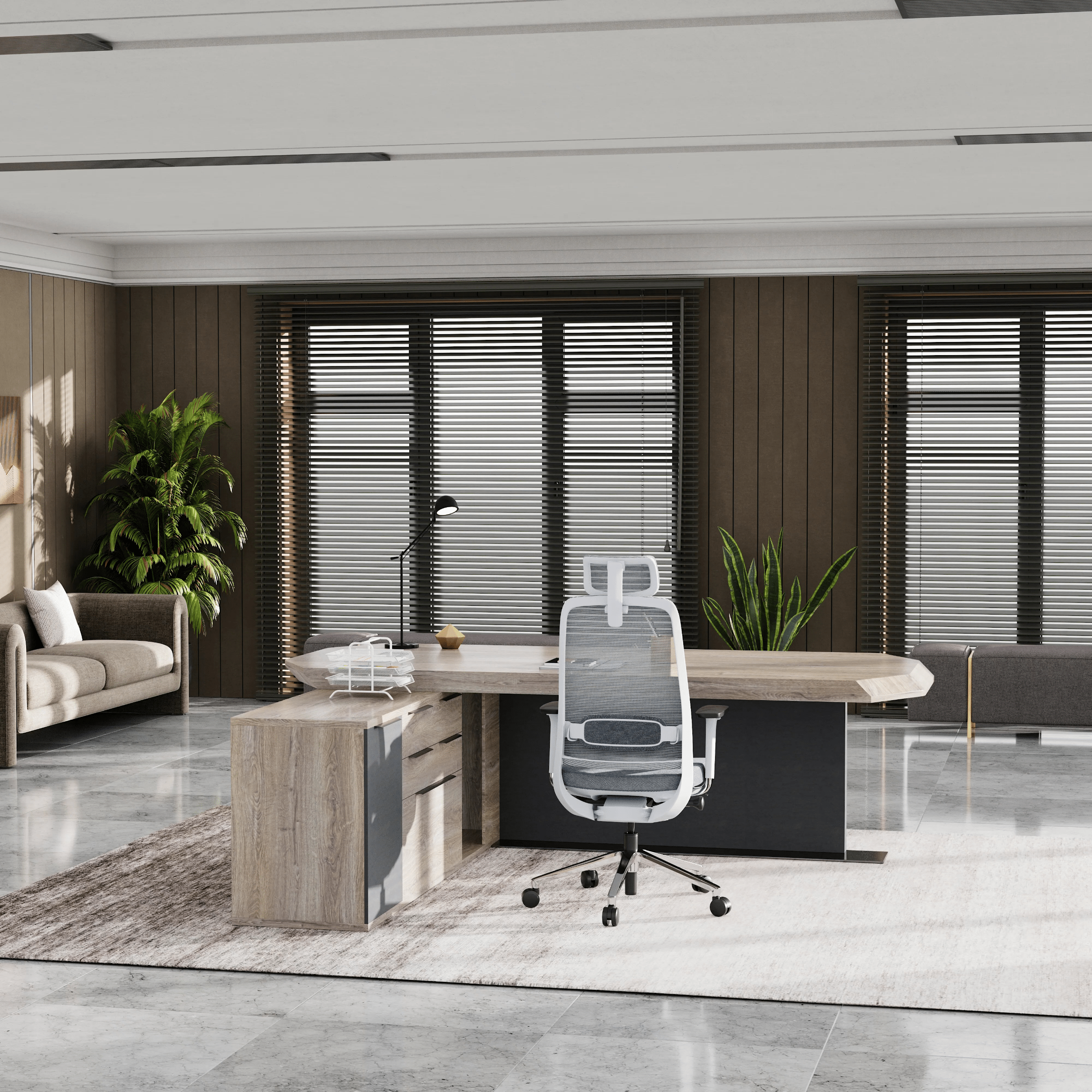 Khloe · Modern L-Shaped Executive Desk