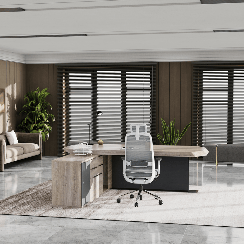 Khloe · Modern L-Shaped Executive Desk
