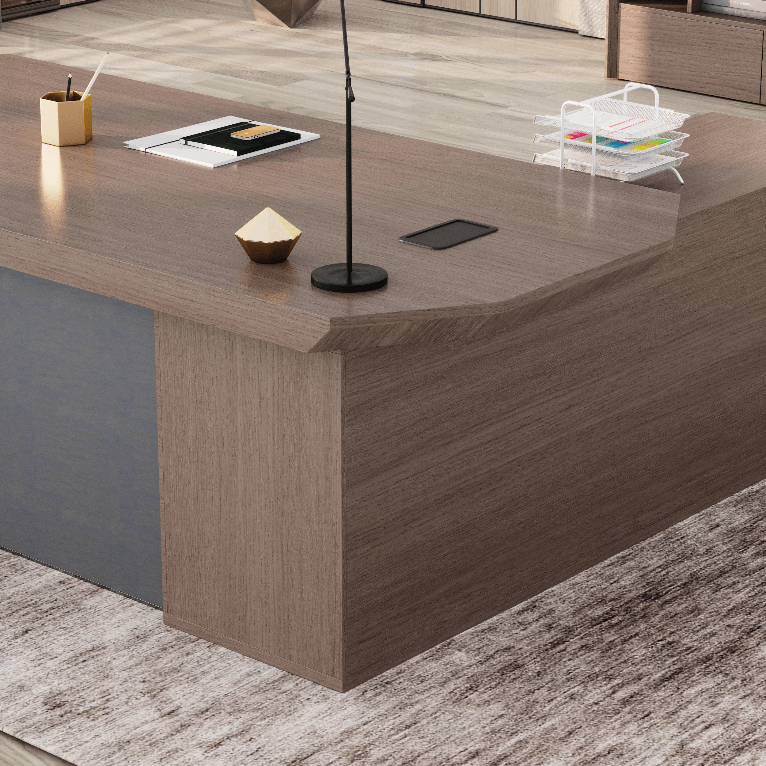 Khloe · Modern L-Shaped Executive Desk