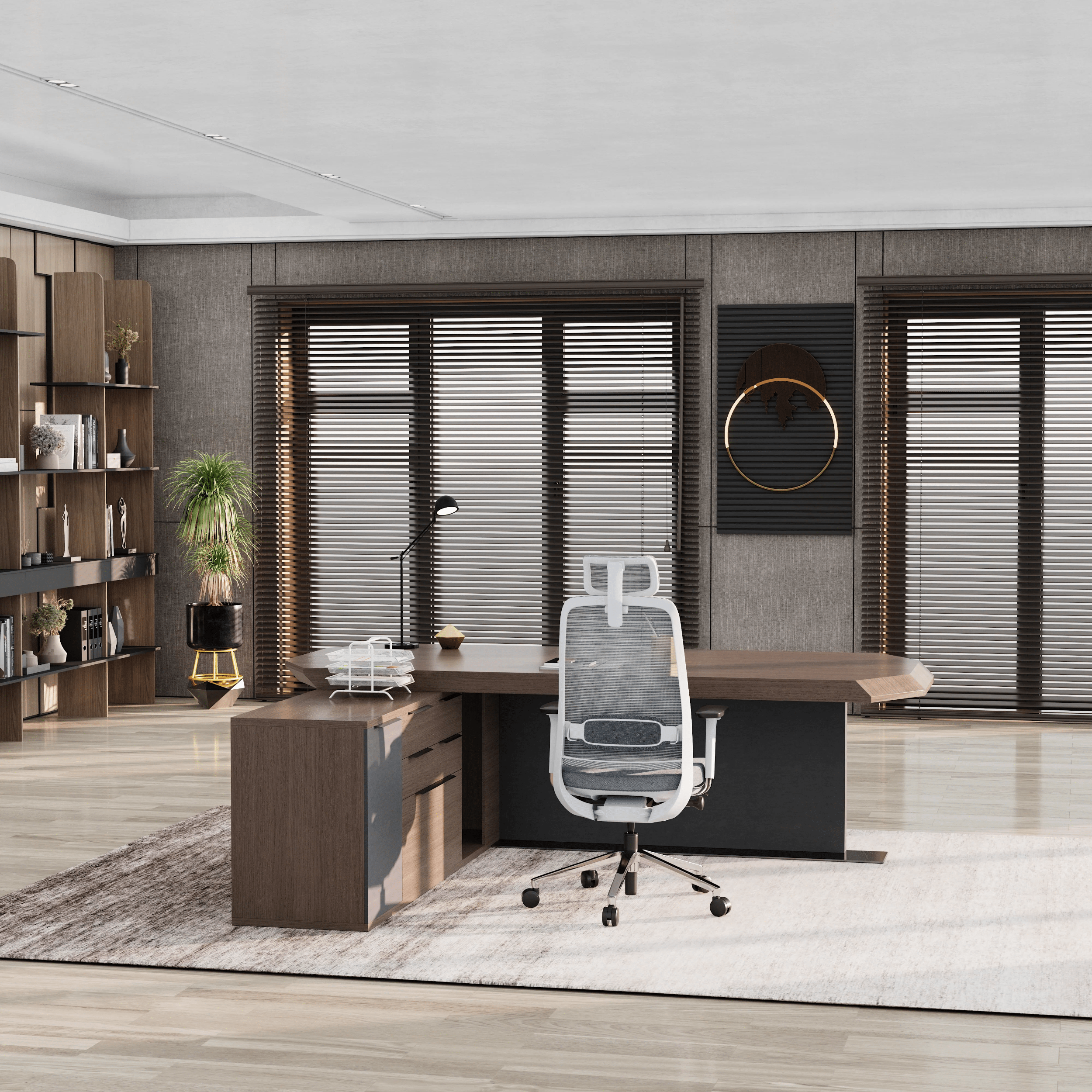 Khloe · Modern L-Shaped Executive Desk