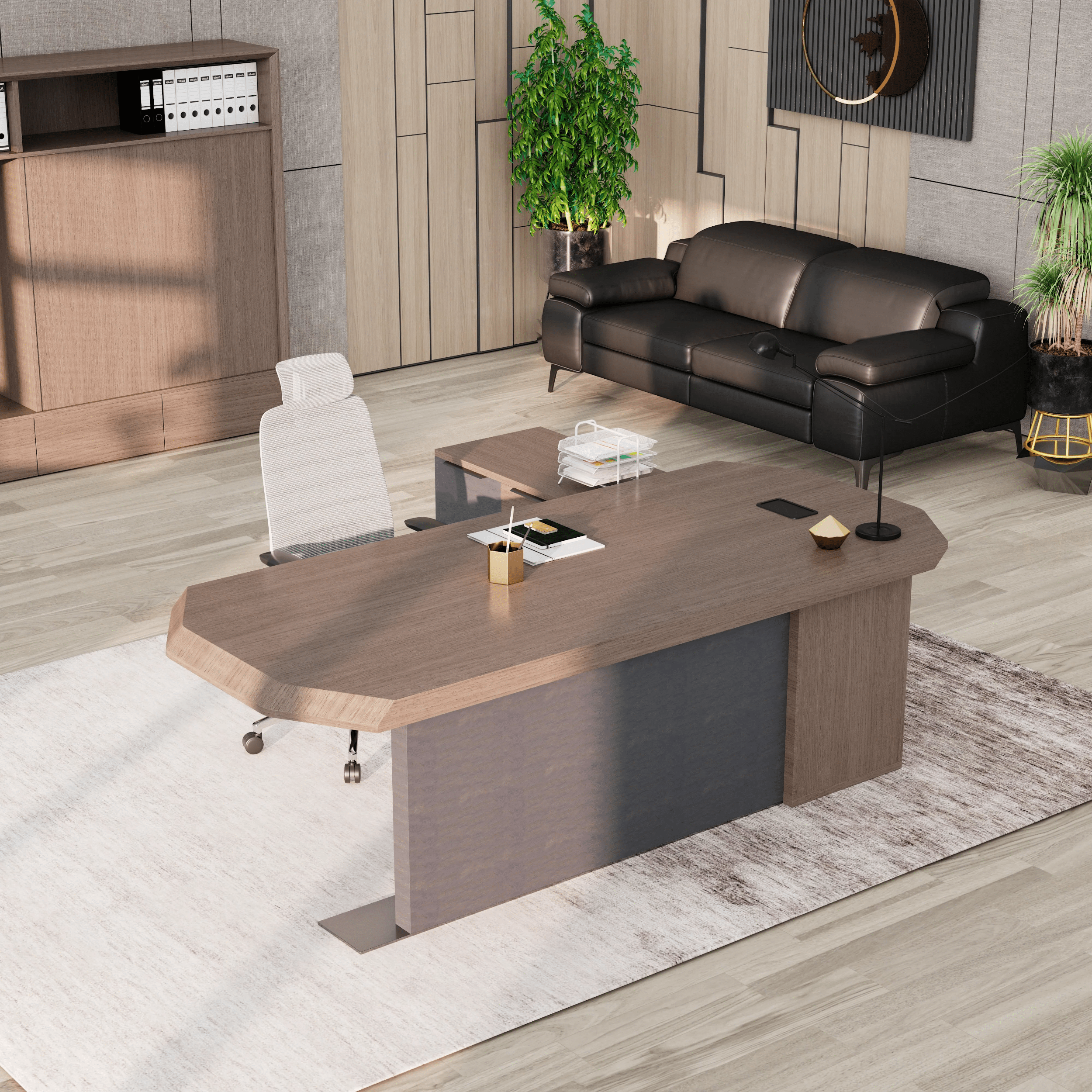 Khloe · Modern L-Shaped Executive Desk