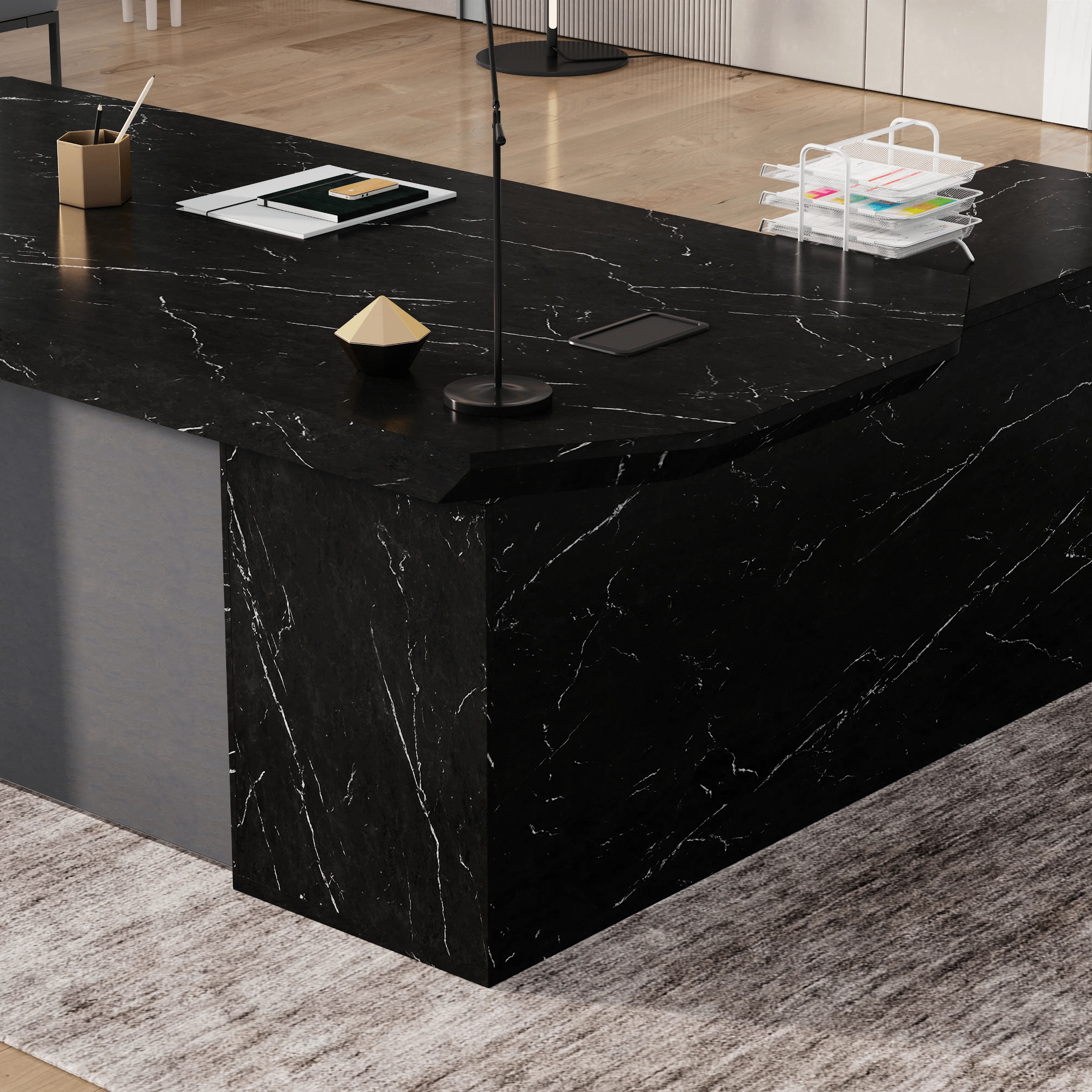 Khloe · Modern L-Shaped Executive Desk