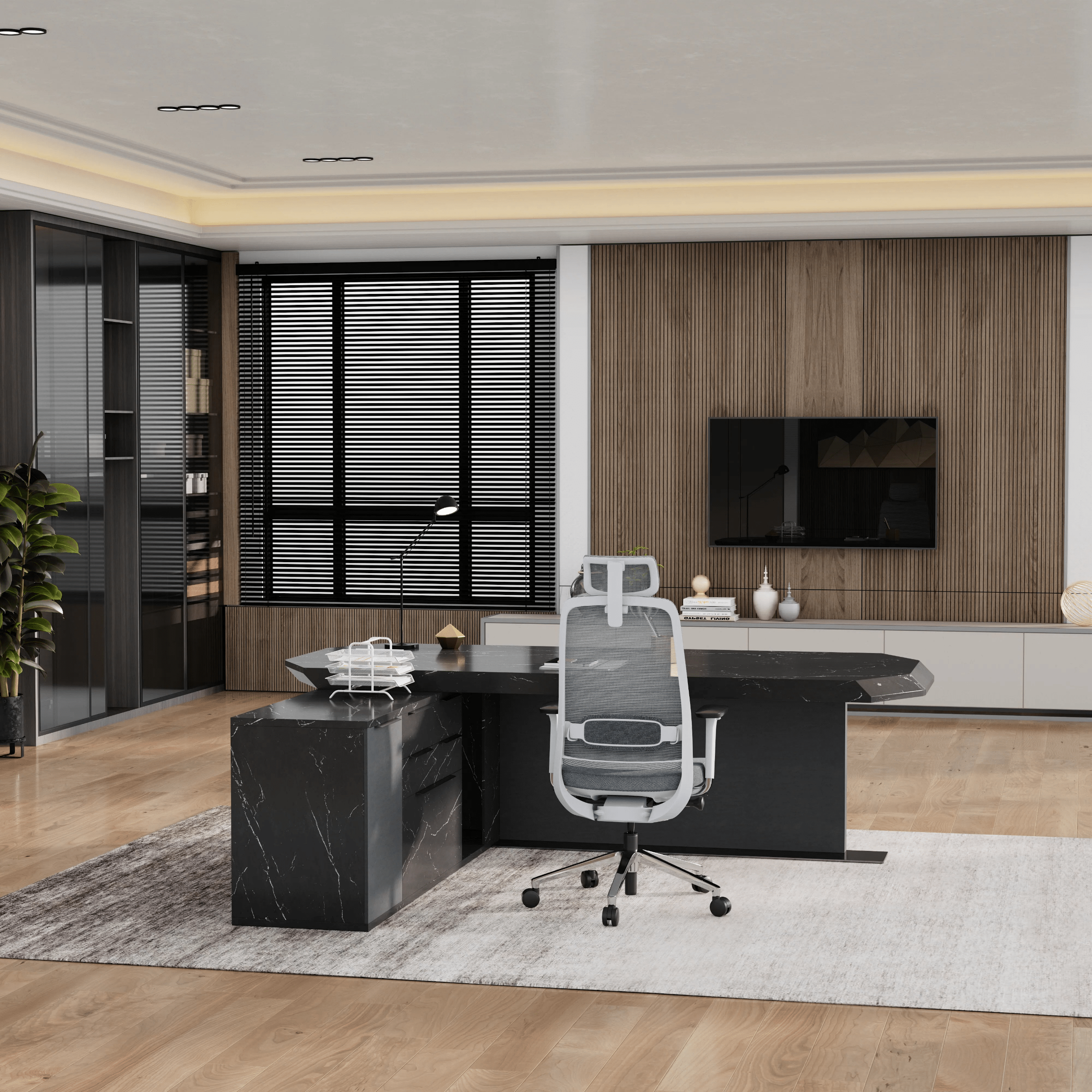 Khloe · Modern L-Shaped Executive Desk
