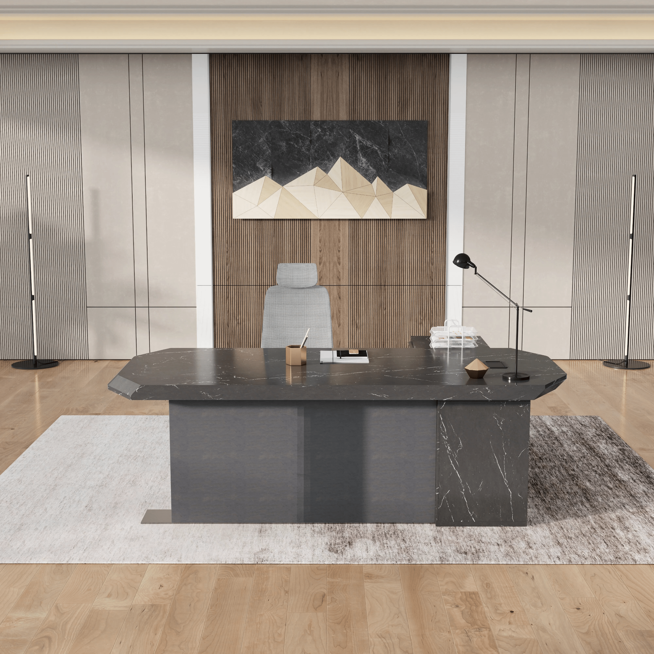 Khloe · Modern L-Shaped Executive Desk