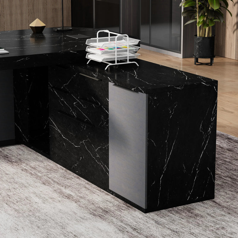 Khloe · Modern L-Shaped Executive Desk