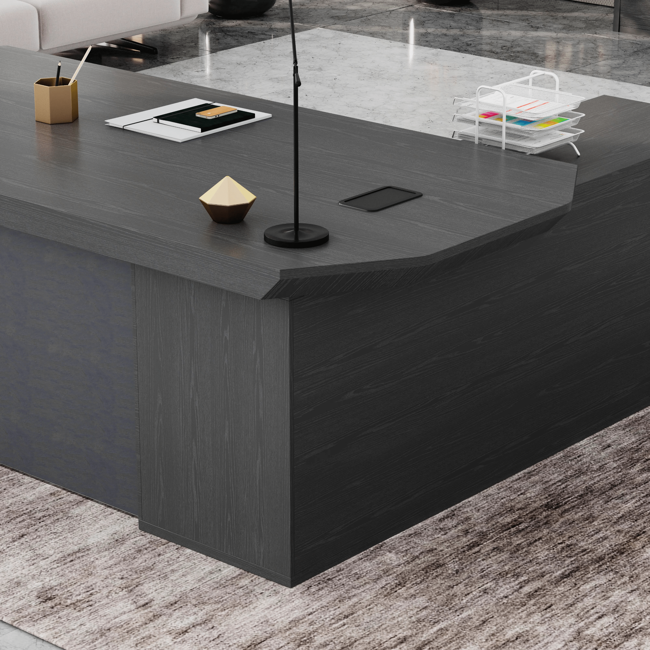 Khloe · Modern L-Shaped Executive Desk