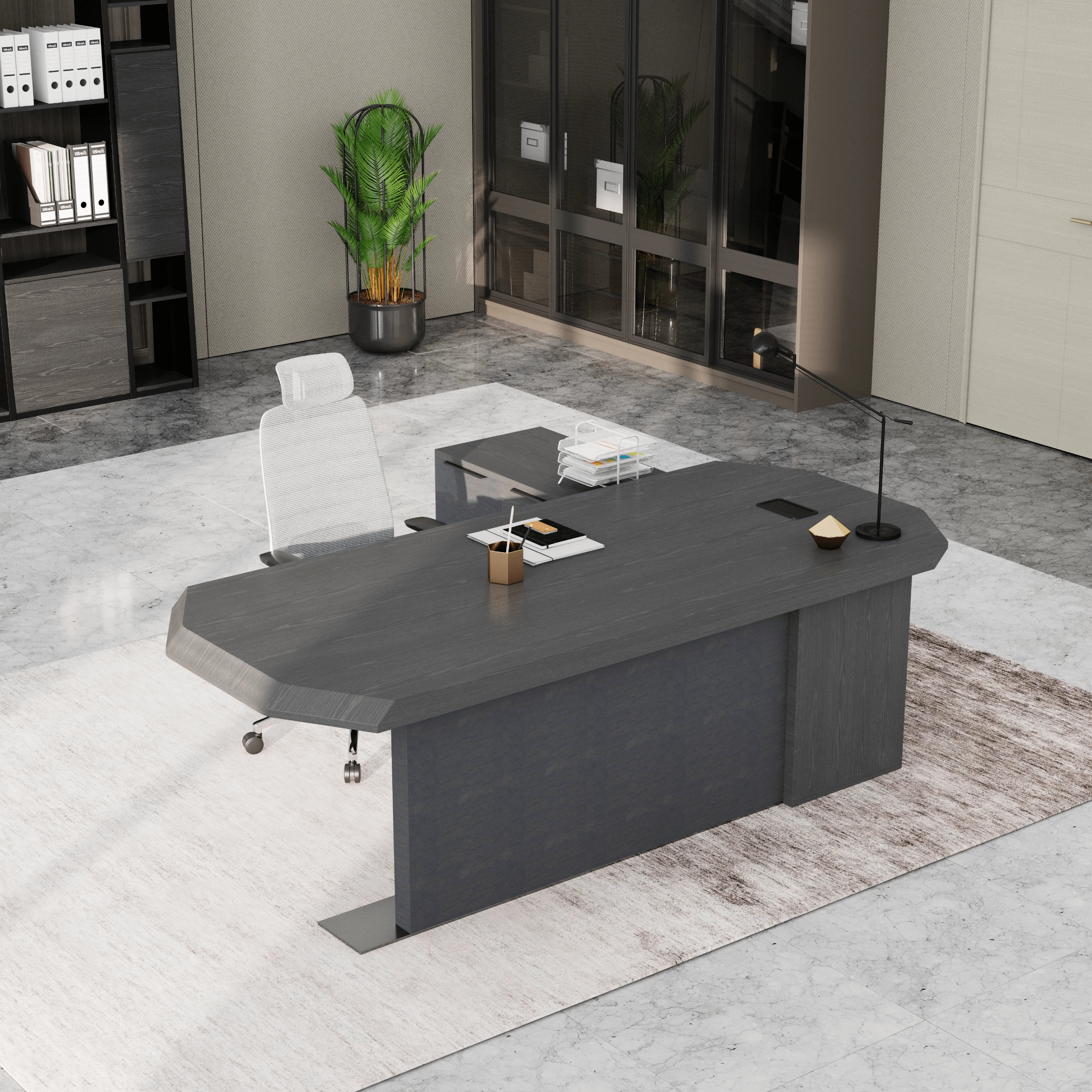 Khloe · Modern L-Shaped Executive Desk