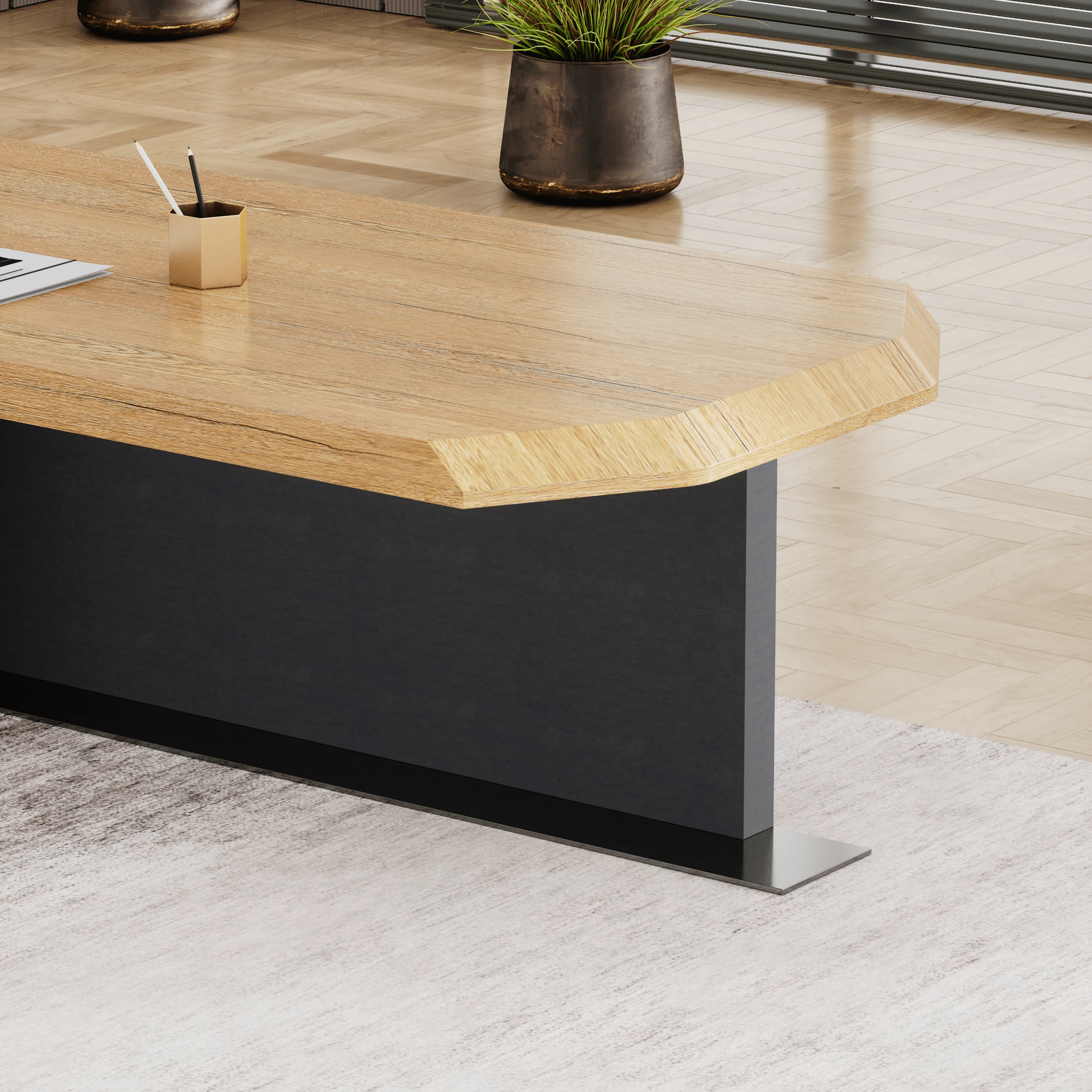 Khloe · Modern L-Shaped Executive Desk