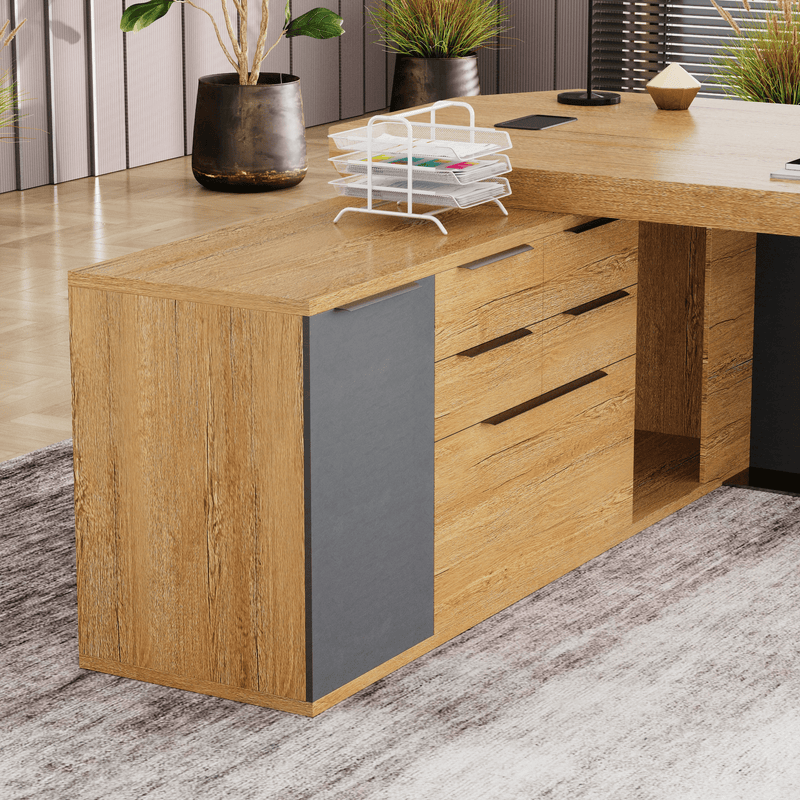 Khloe · Modern L-Shaped Executive Desk