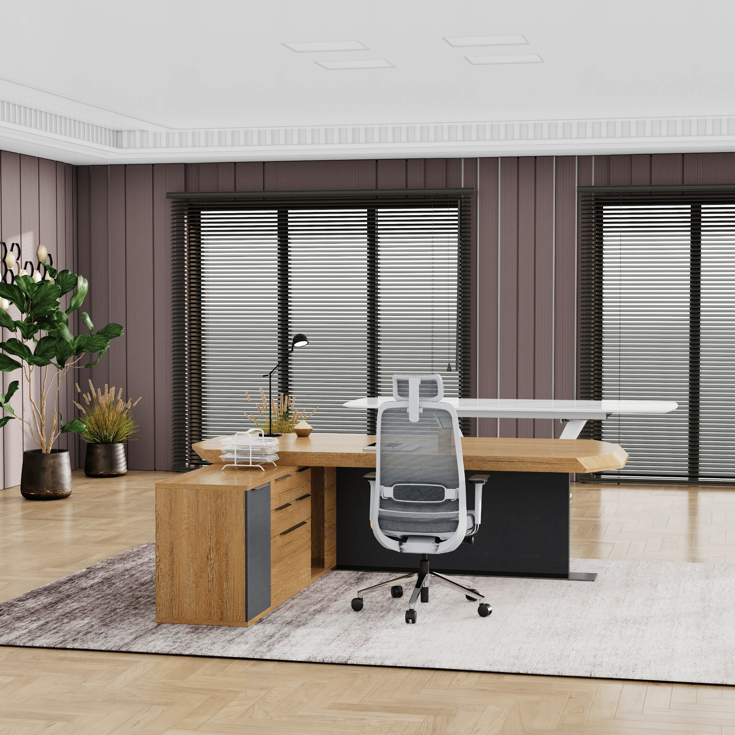 Khloe · Modern L-Shaped Executive Desk