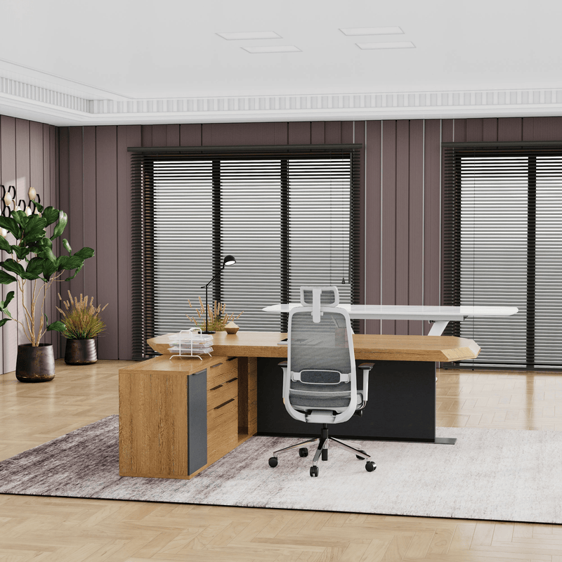 Khloe · Modern L-Shaped Executive Desk