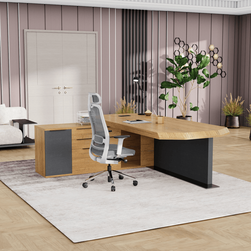 Khloe · Modern L-Shaped Executive Desk