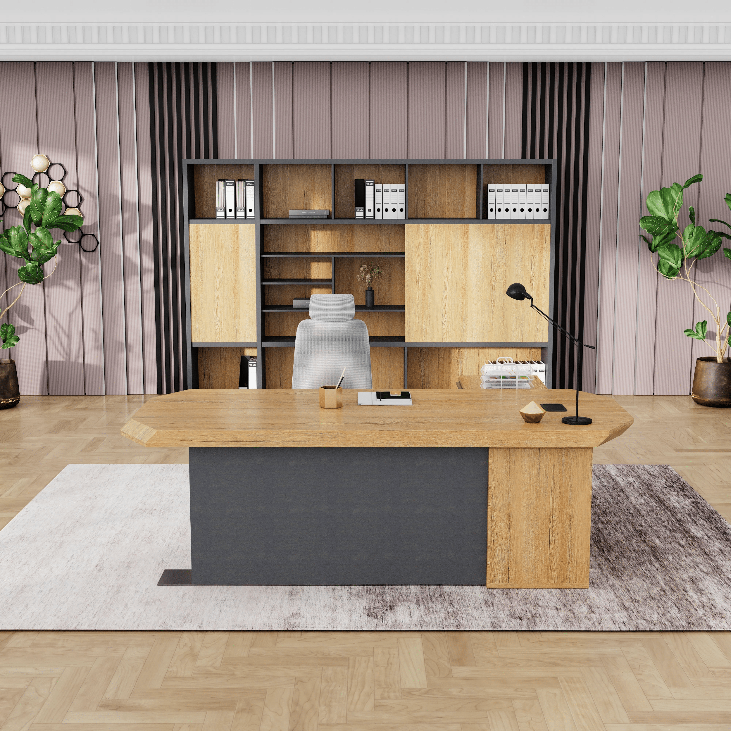 Khloe · Modern L-Shaped Executive Desk