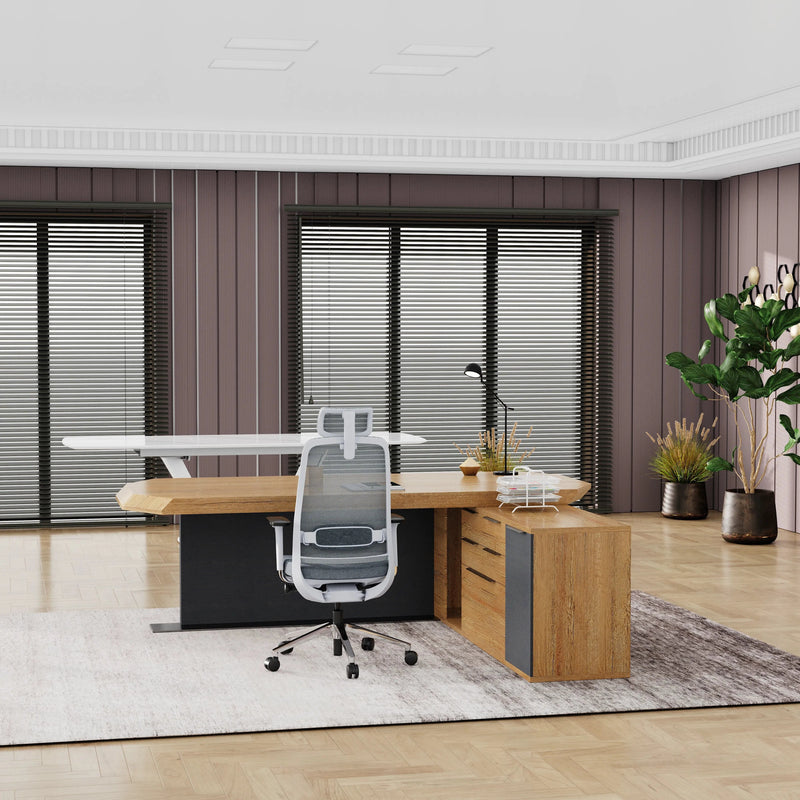 Khloe · Modern L-Shaped Executive Desk