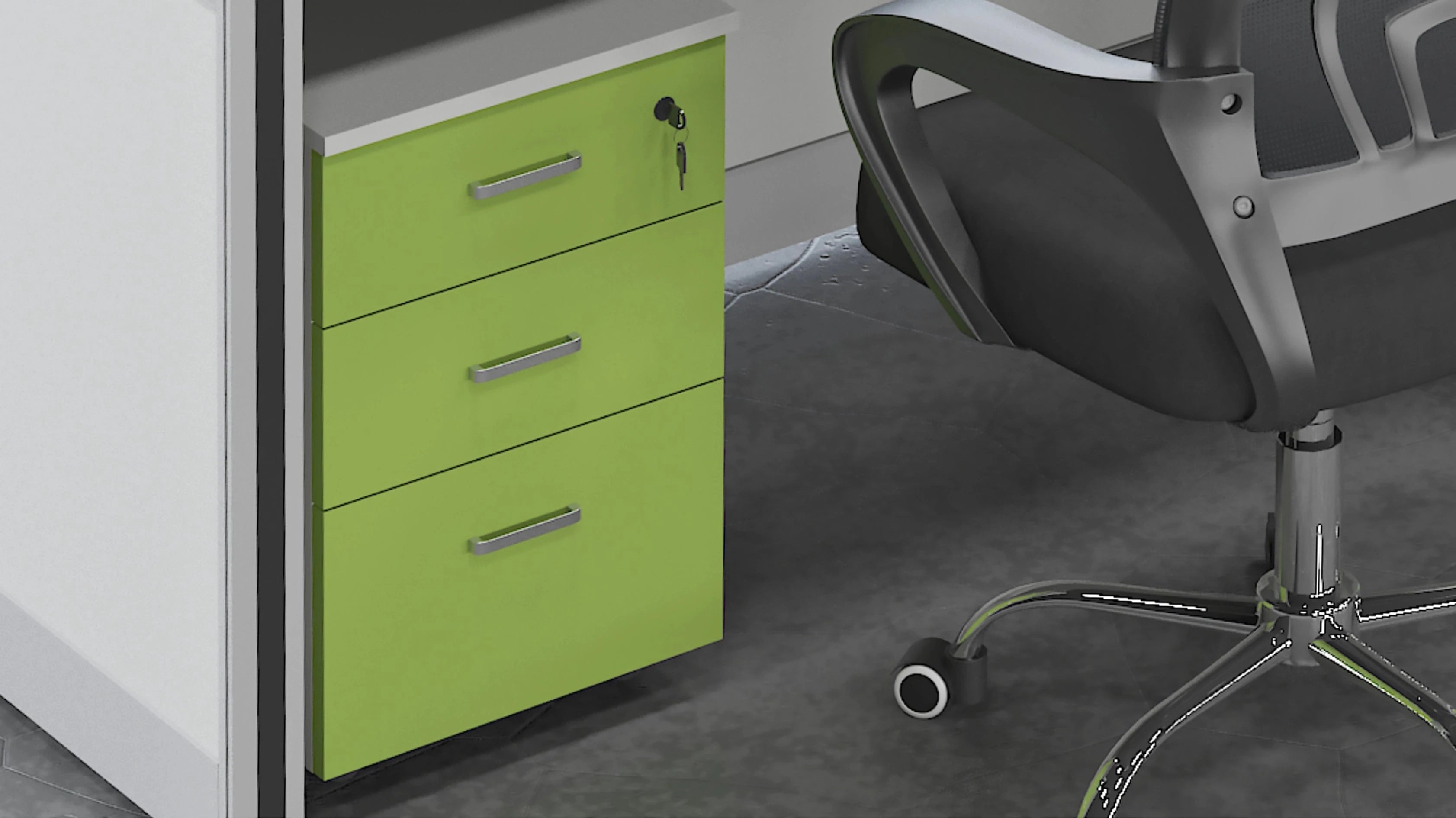 Leona ยท L-Shaped Cubicle Workstation