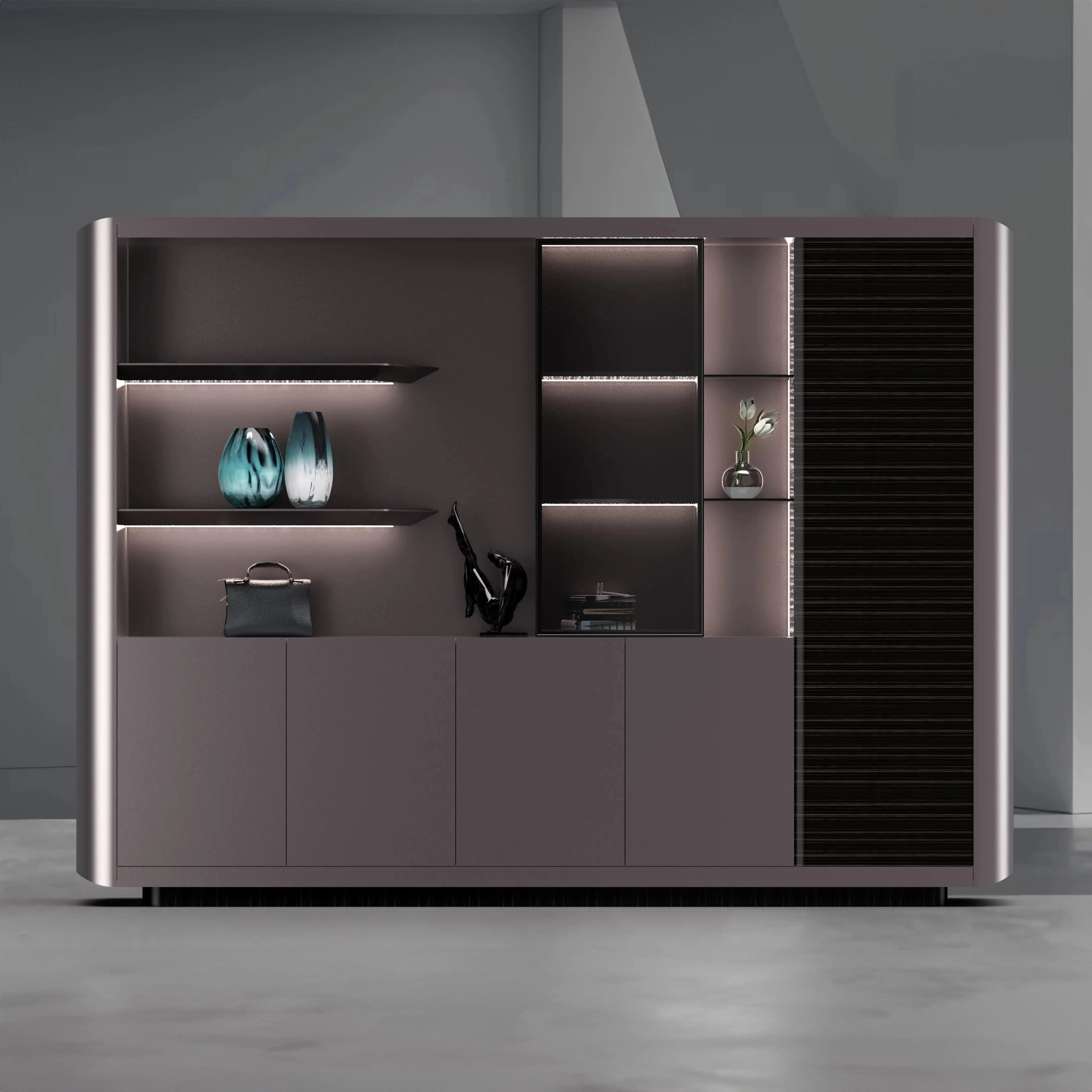 Luna ·  Office Shelves w/ Lighting & Storage