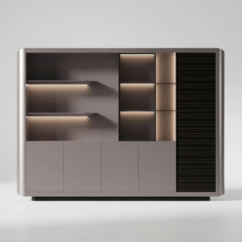 Linea · Office Shelves w/ Lighting & Storage