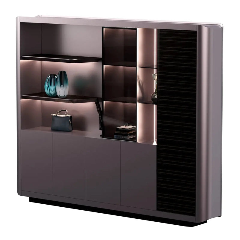 Linea · Office Shelves w/ Lighting & Storage