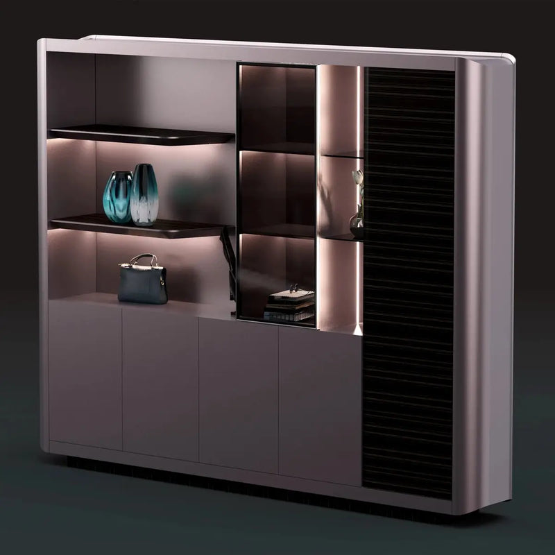 Linea · Office Shelves w/ Lighting & Storage