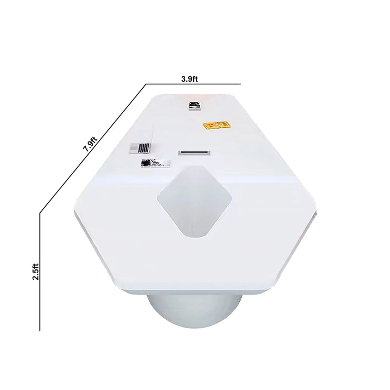 Lyra · Tapered Hexagonal Conference Table, White