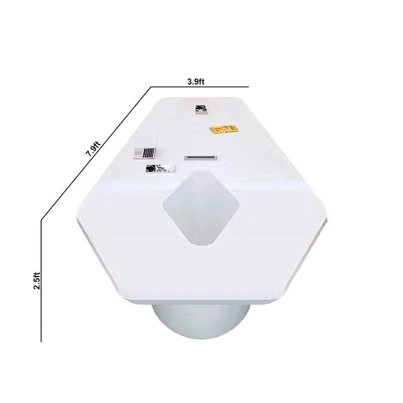 Lyra · Tapered Hexagonal Conference Table, White