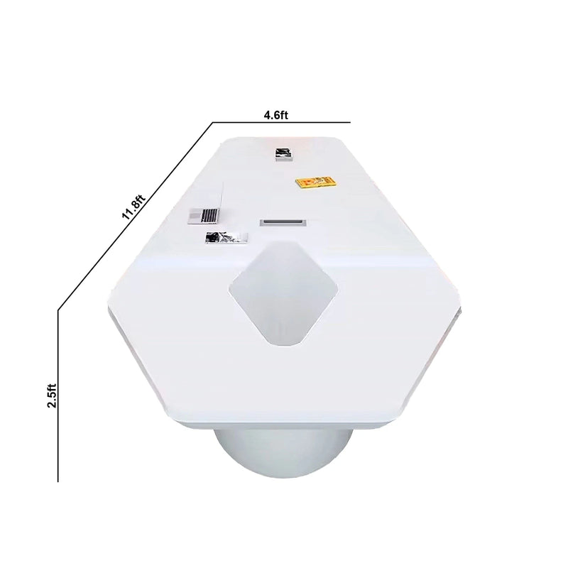 Lyra · Tapered Hexagonal Conference Table, White