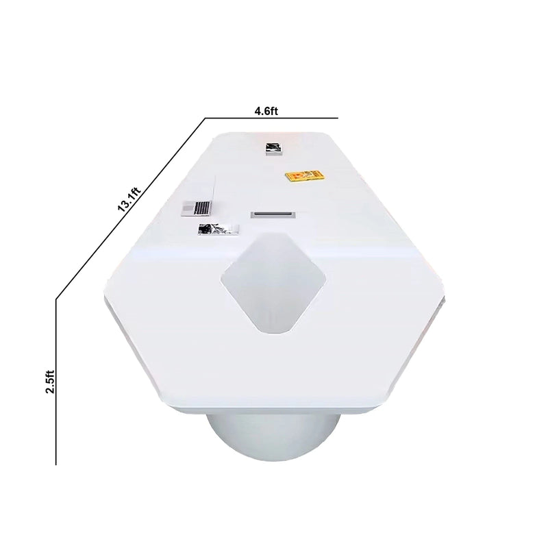 Lyra · Tapered Hexagonal Conference Table, White