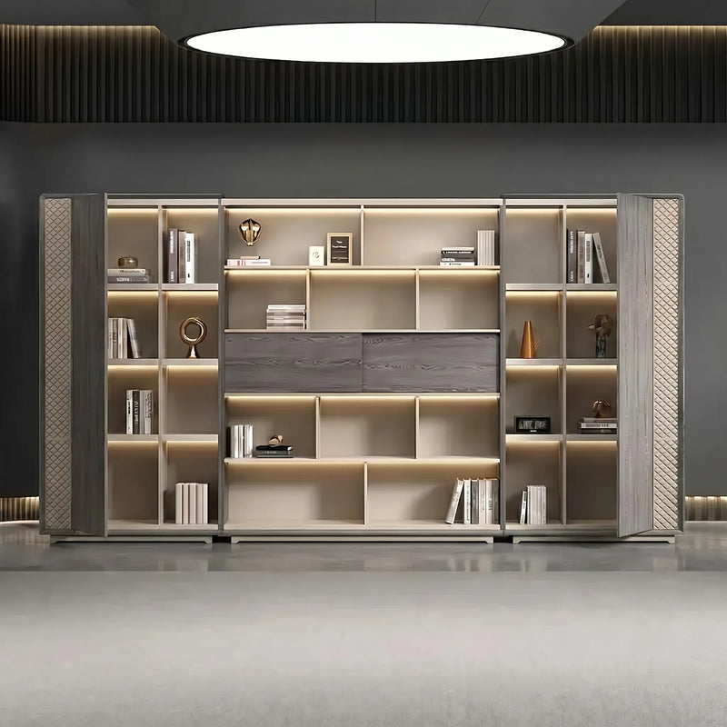 Fairwyn · Office Shelves w/ Integrated Lighting & Storage