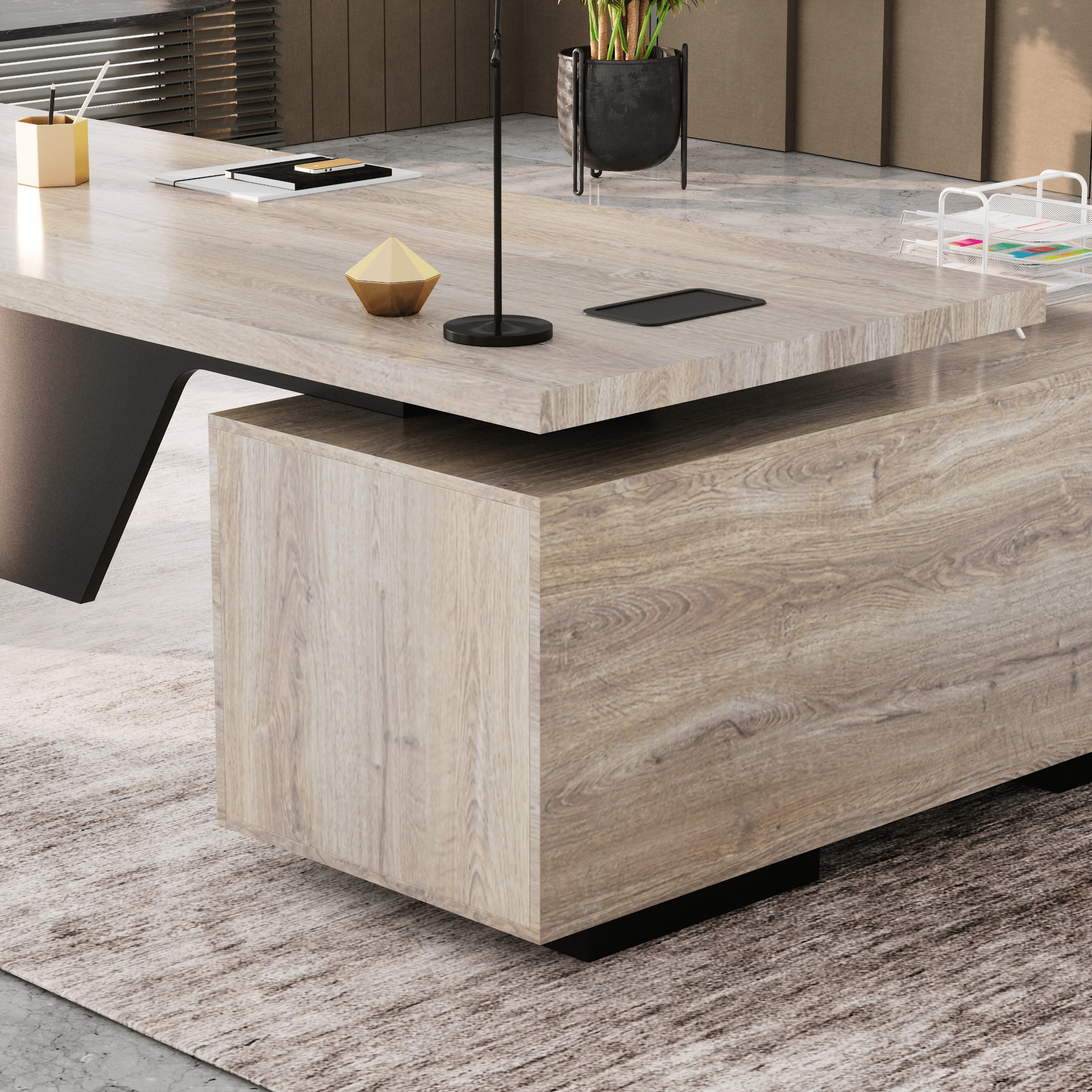 Maverick · Modern L-Shaped Executive Desk