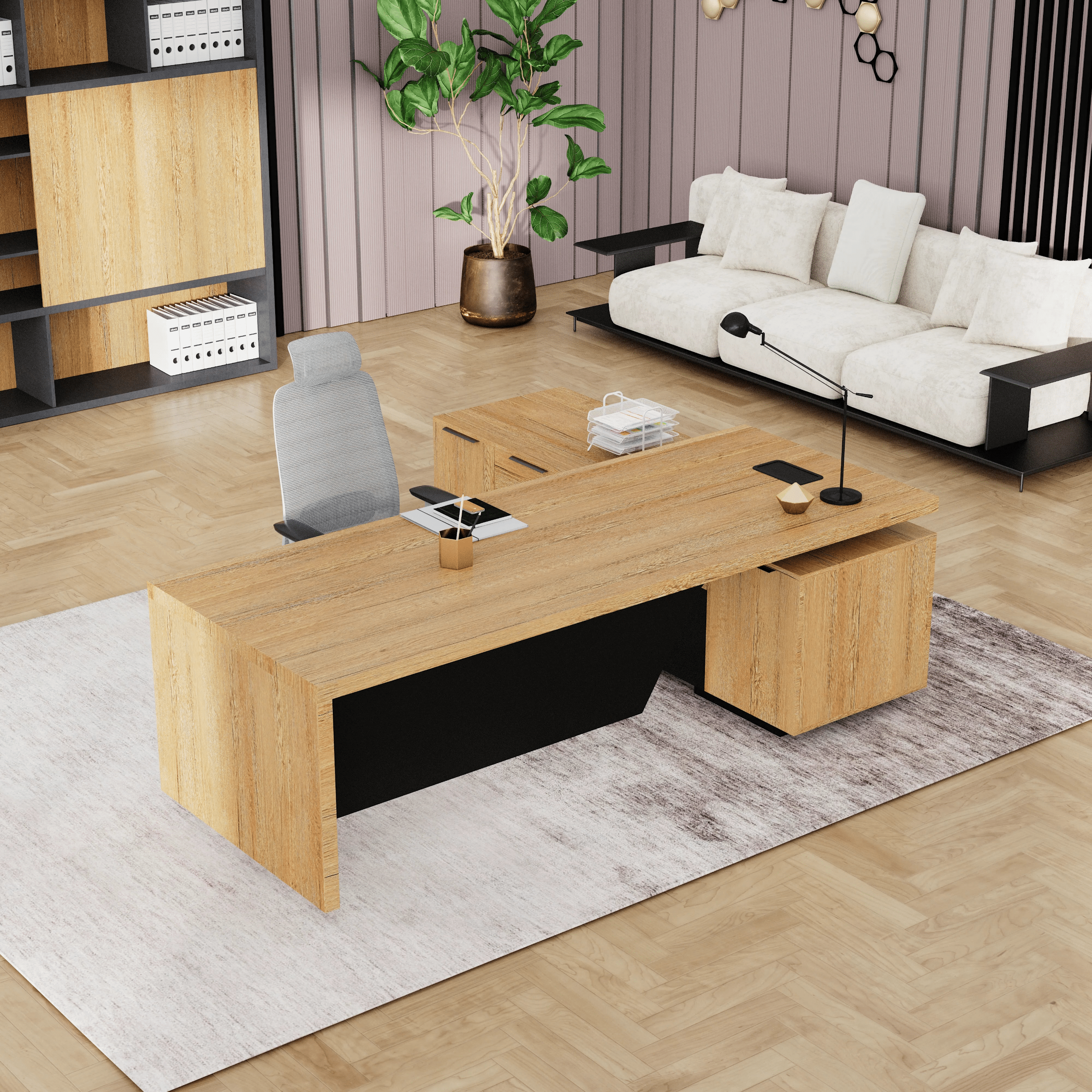 Maverick · Modern L-Shaped Executive Desk