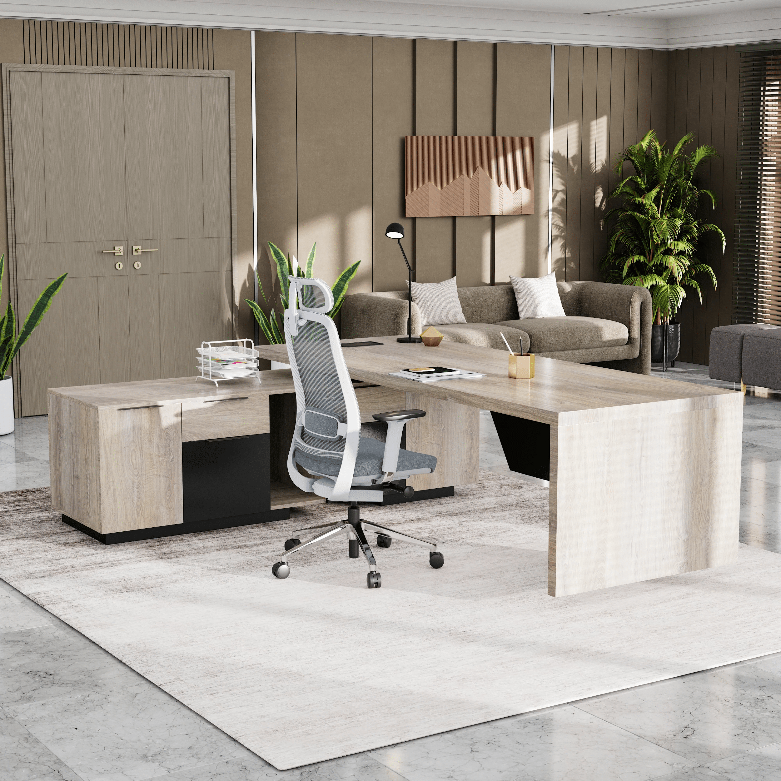 Maverick · Modern L-Shaped Executive Desk
