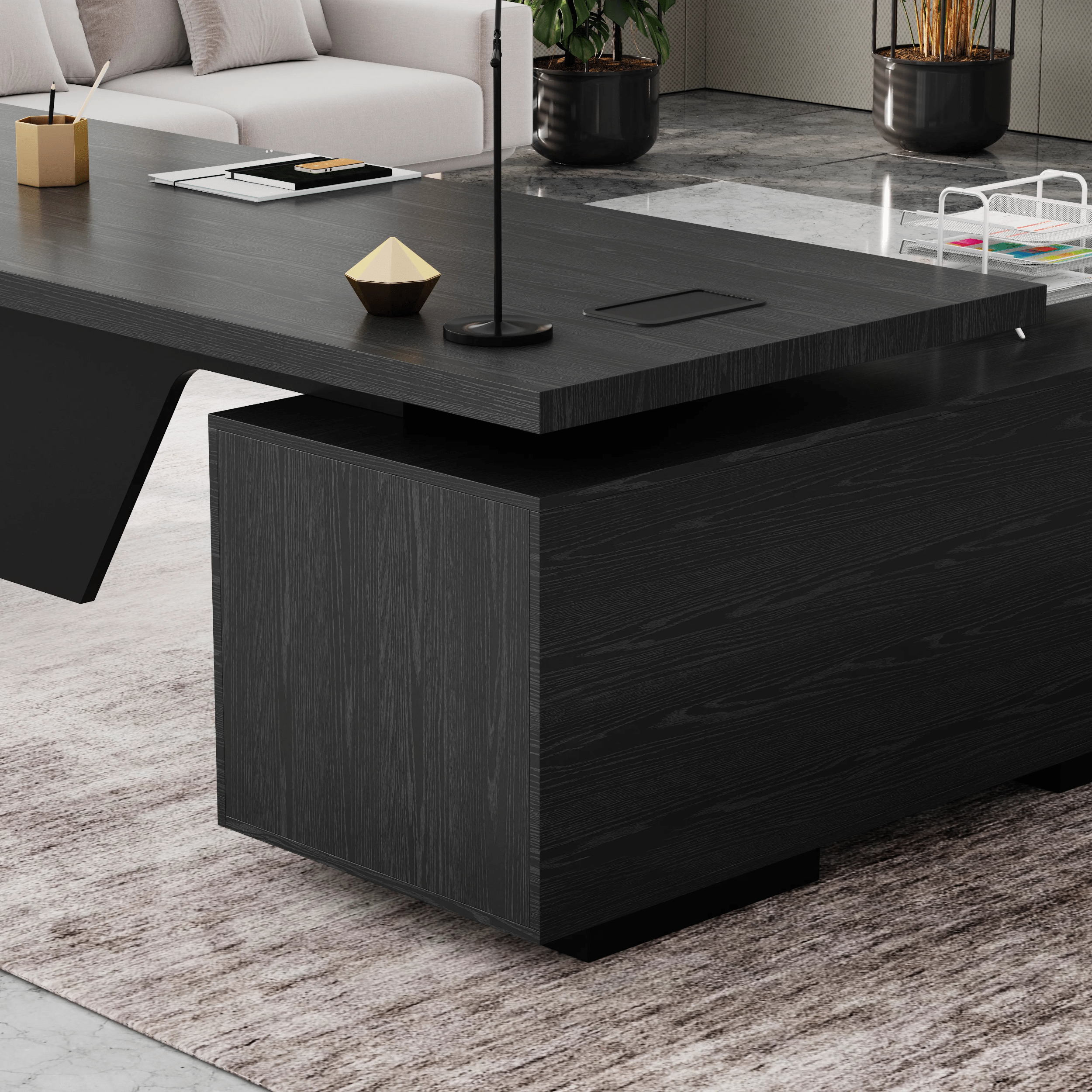 Maverick · Modern L-Shaped Executive Desk