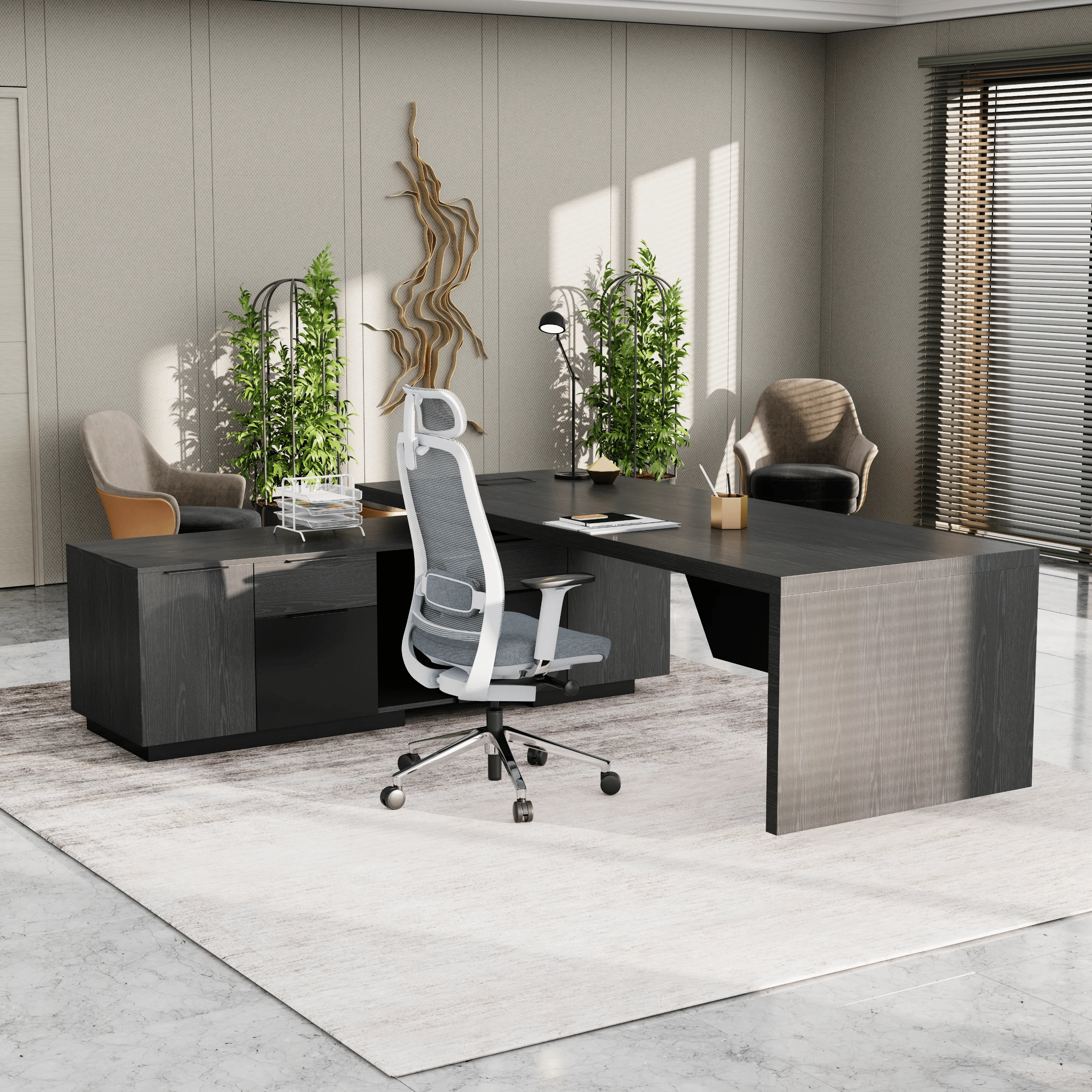 Maverick · Modern L-Shaped Executive Desk
