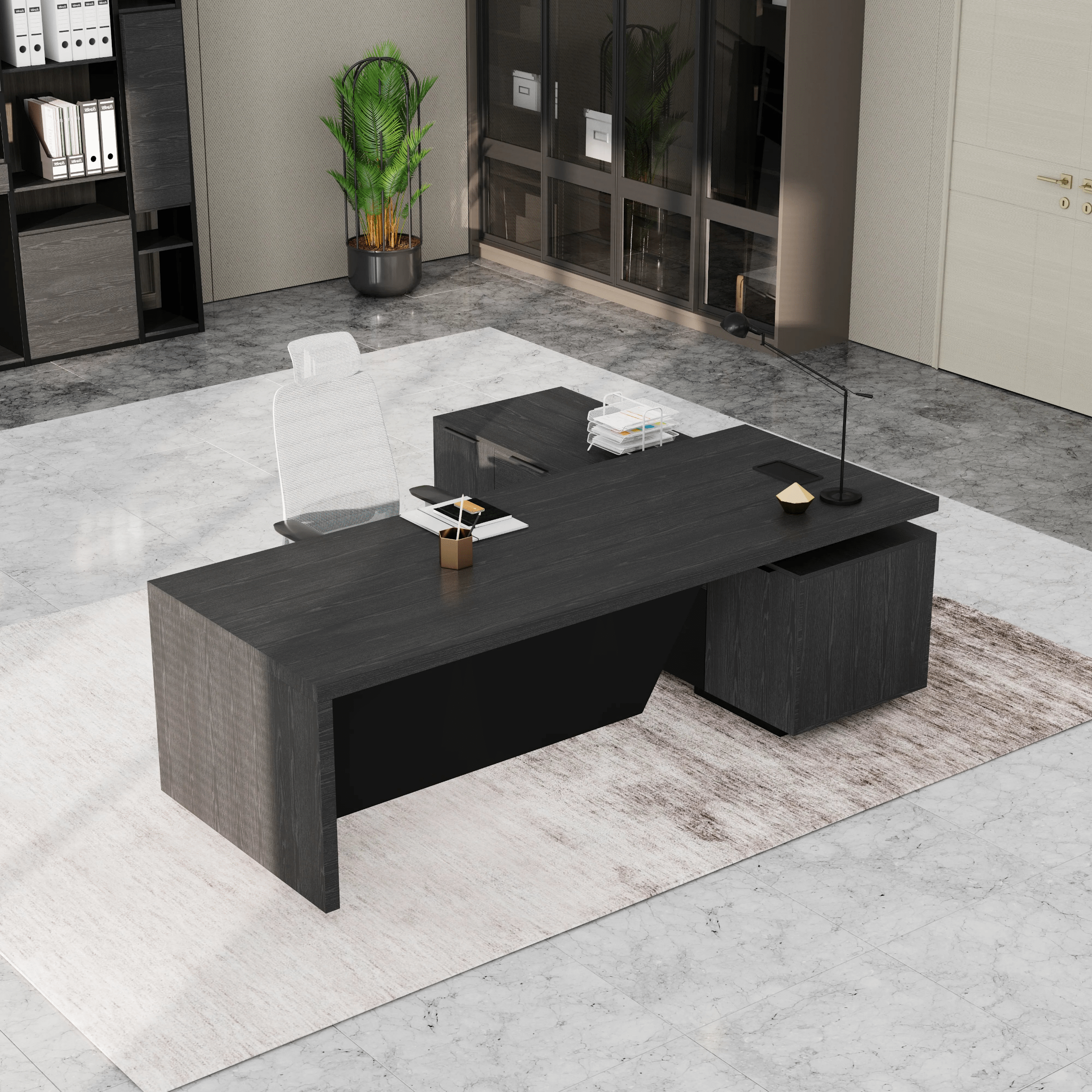 Maverick · Modern L-Shaped Executive Desk