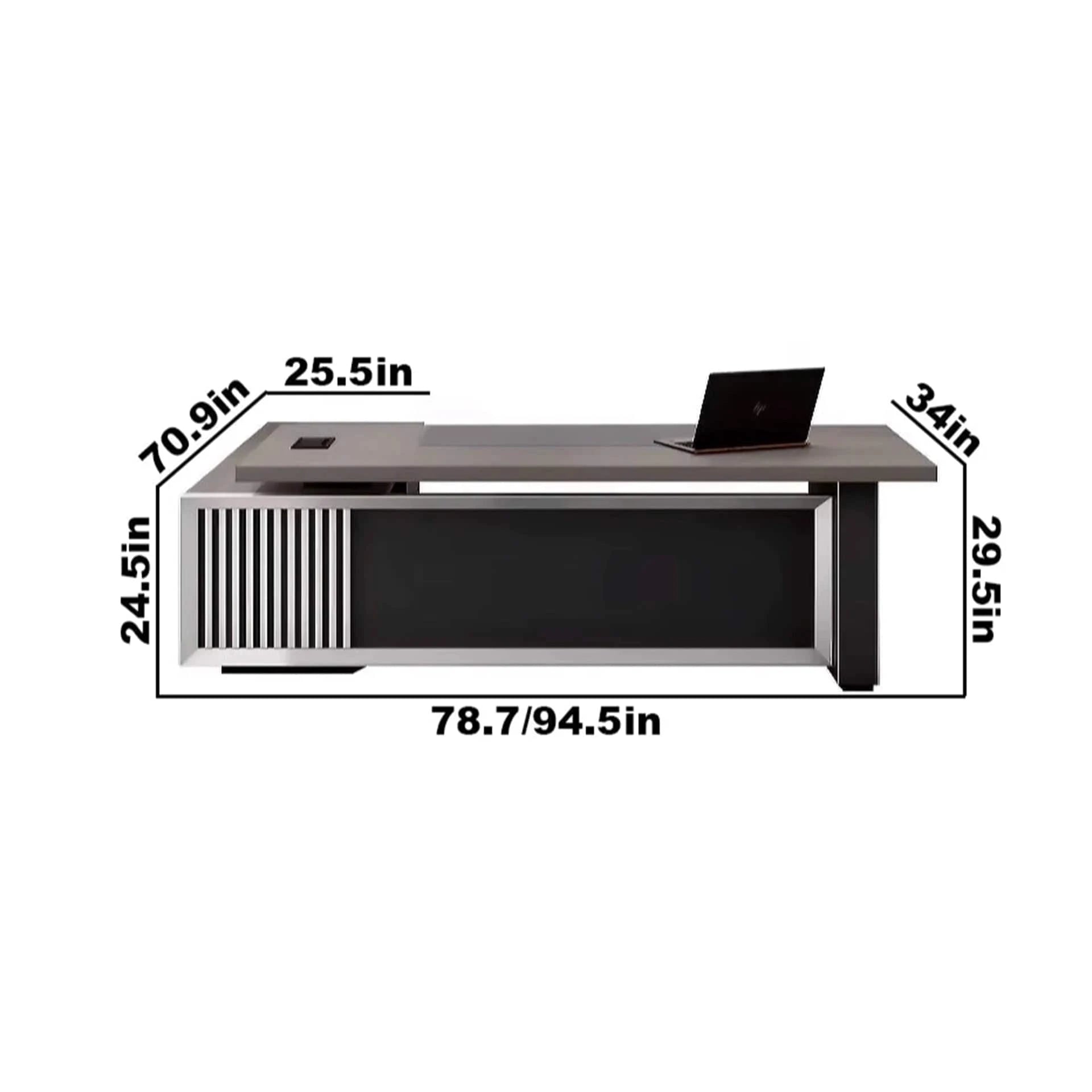 Meredith · Modern L-Shaped Executive Desk