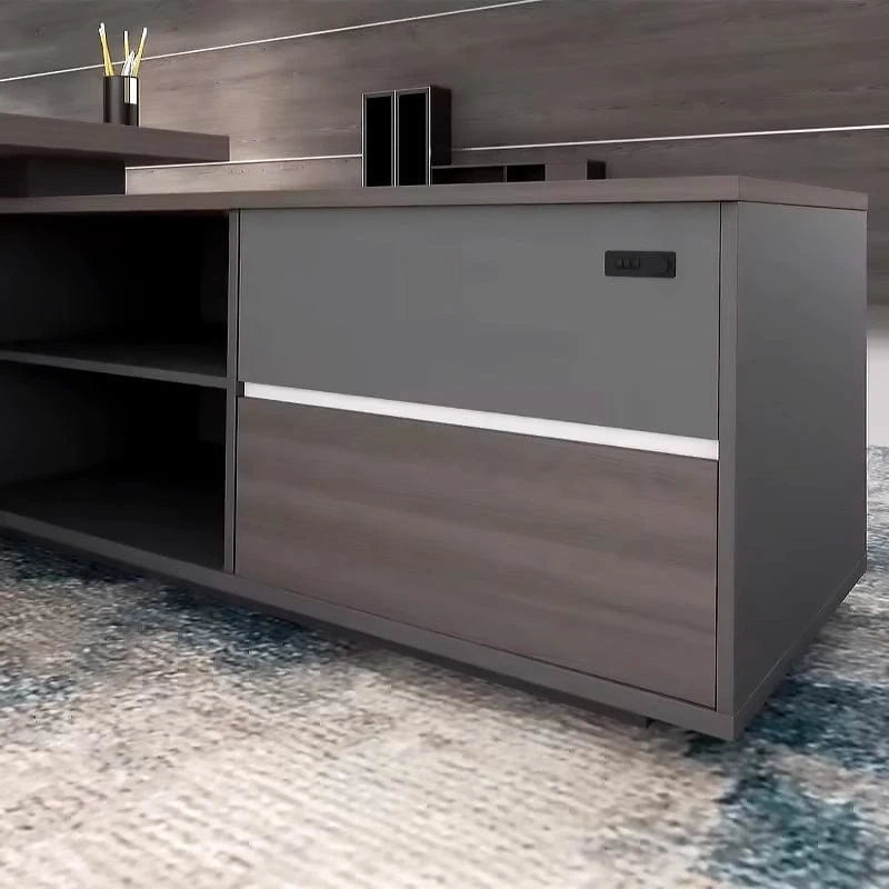 Meredith · Modern L-Shaped Executive Desk