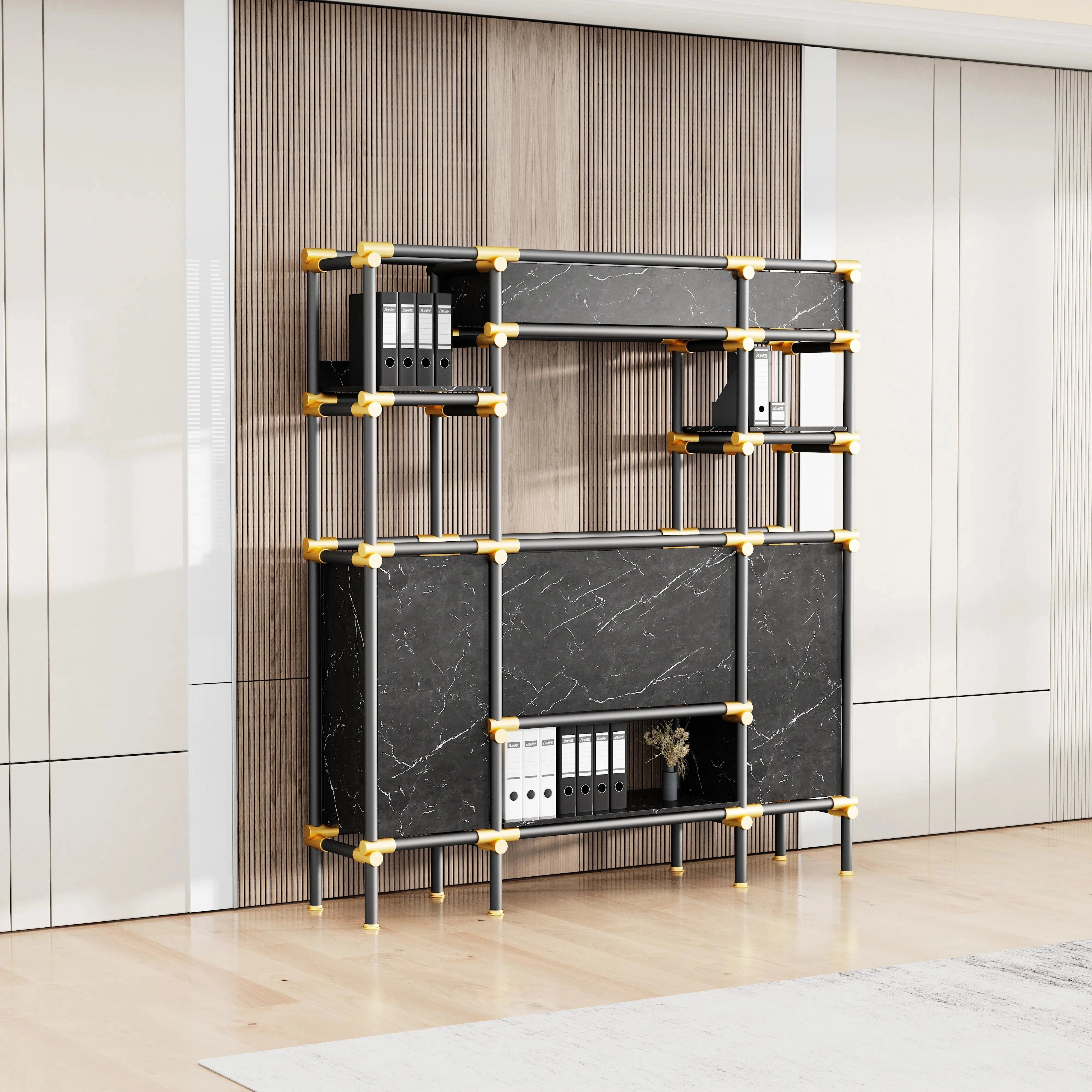 Nathaniel · 71″W Open Display Office Shelves & Storage