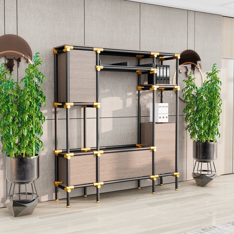 Nathaniel · 71″W Open Display Office Shelves & Storage