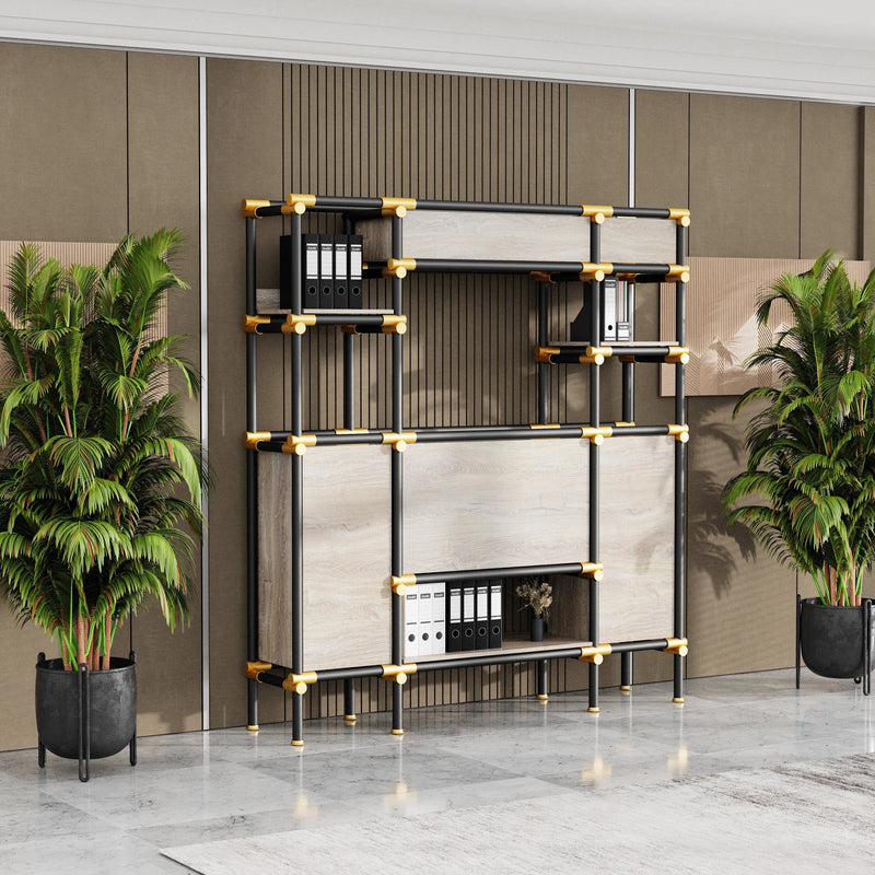 Nathaniel · 71″W Open Display Office Shelves & Storage
