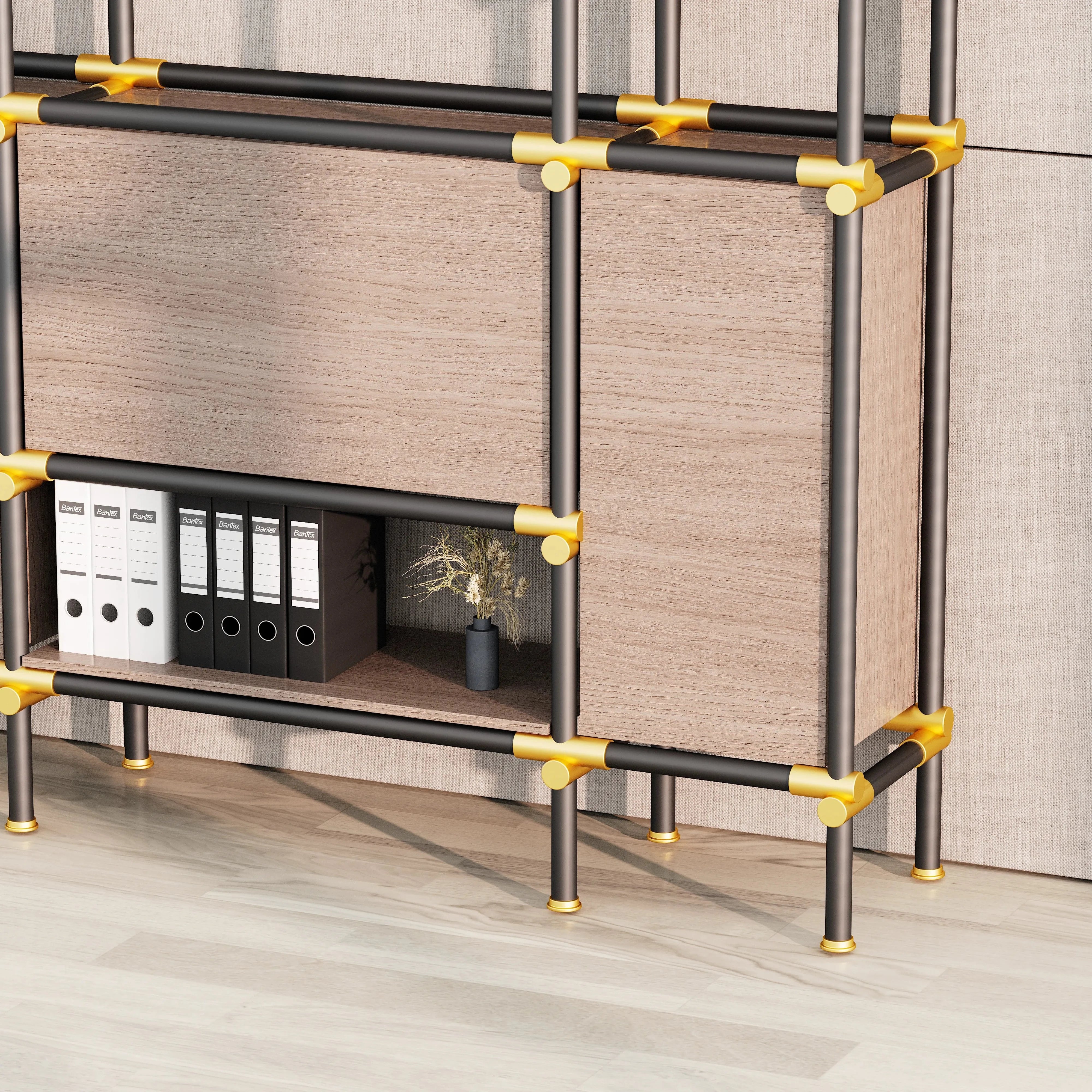 Nathaniel · 71″W Open Display Office Shelves & Storage