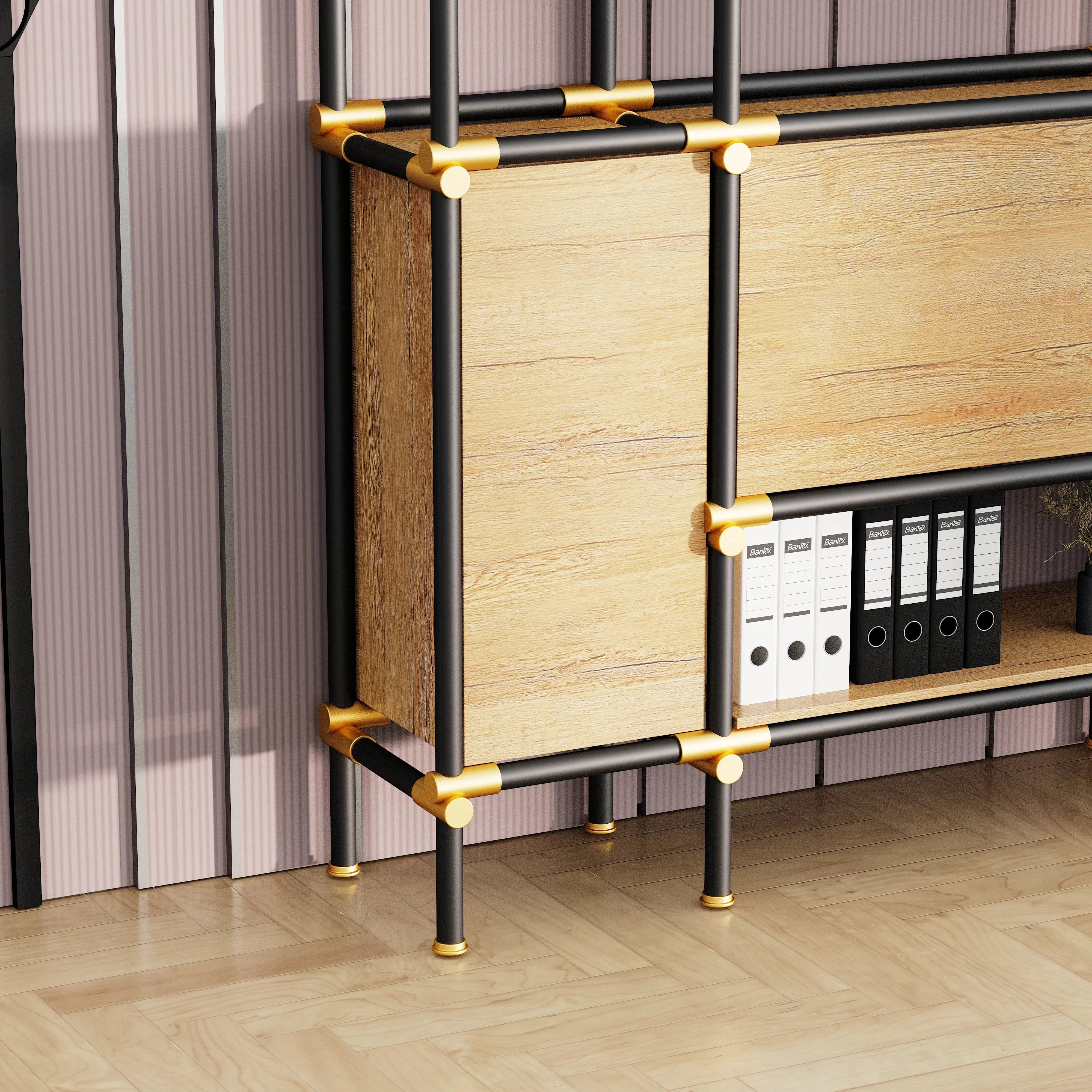 Nathaniel · 71″W Open Display Office Shelves & Storage