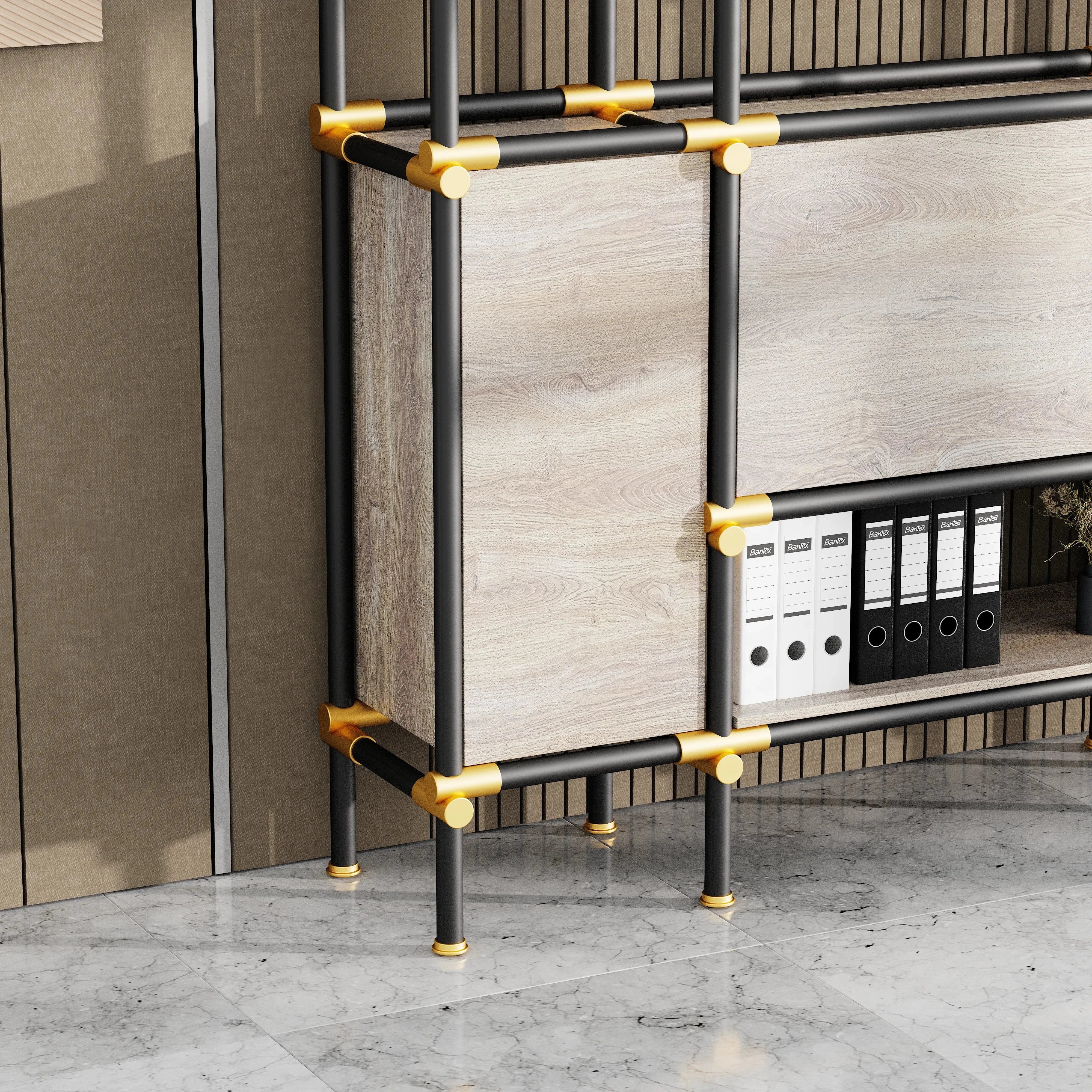 Nathaniel · 71″W Open Display Office Shelves & Storage