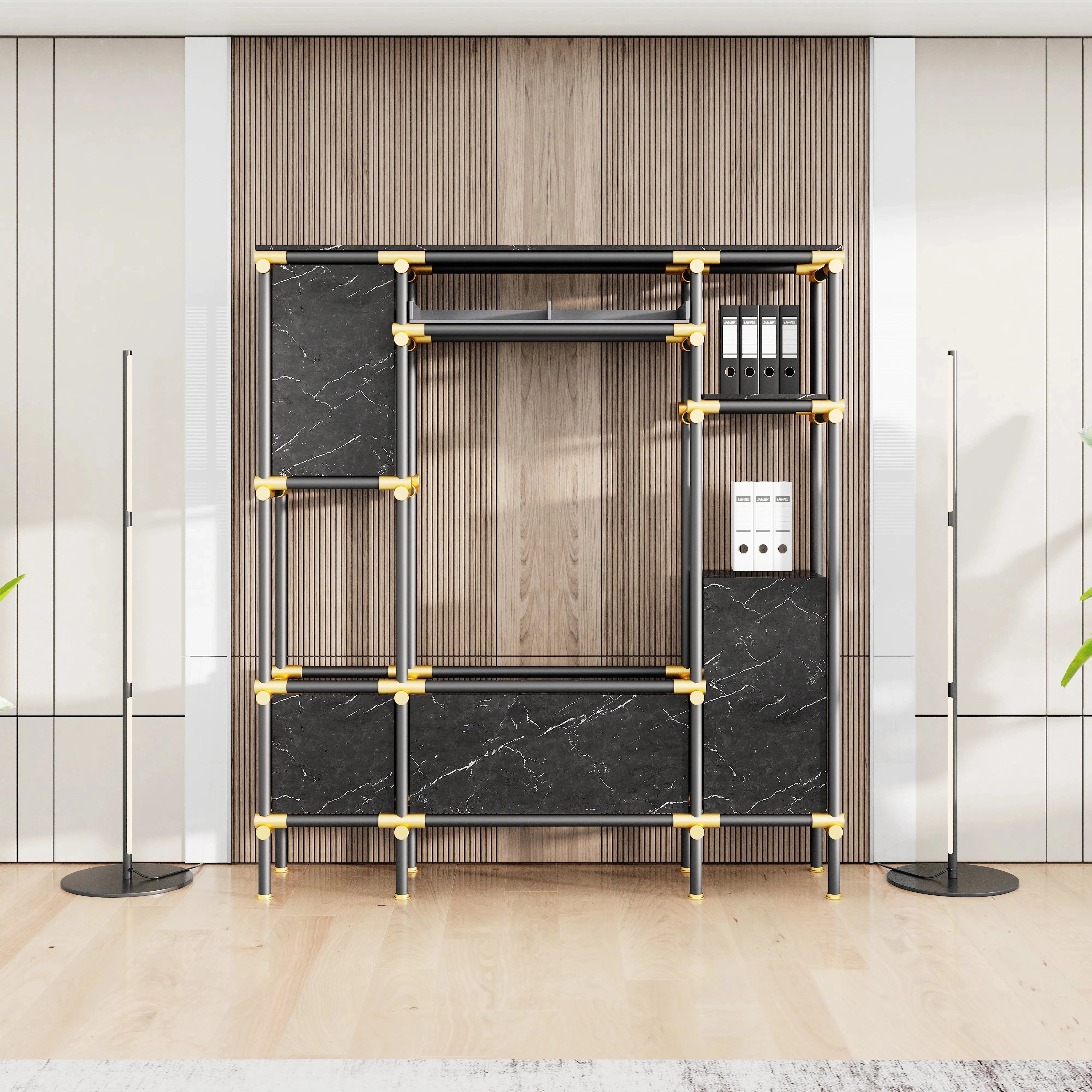 Nathaniel · 71″W Open Display Office Shelves & Storage