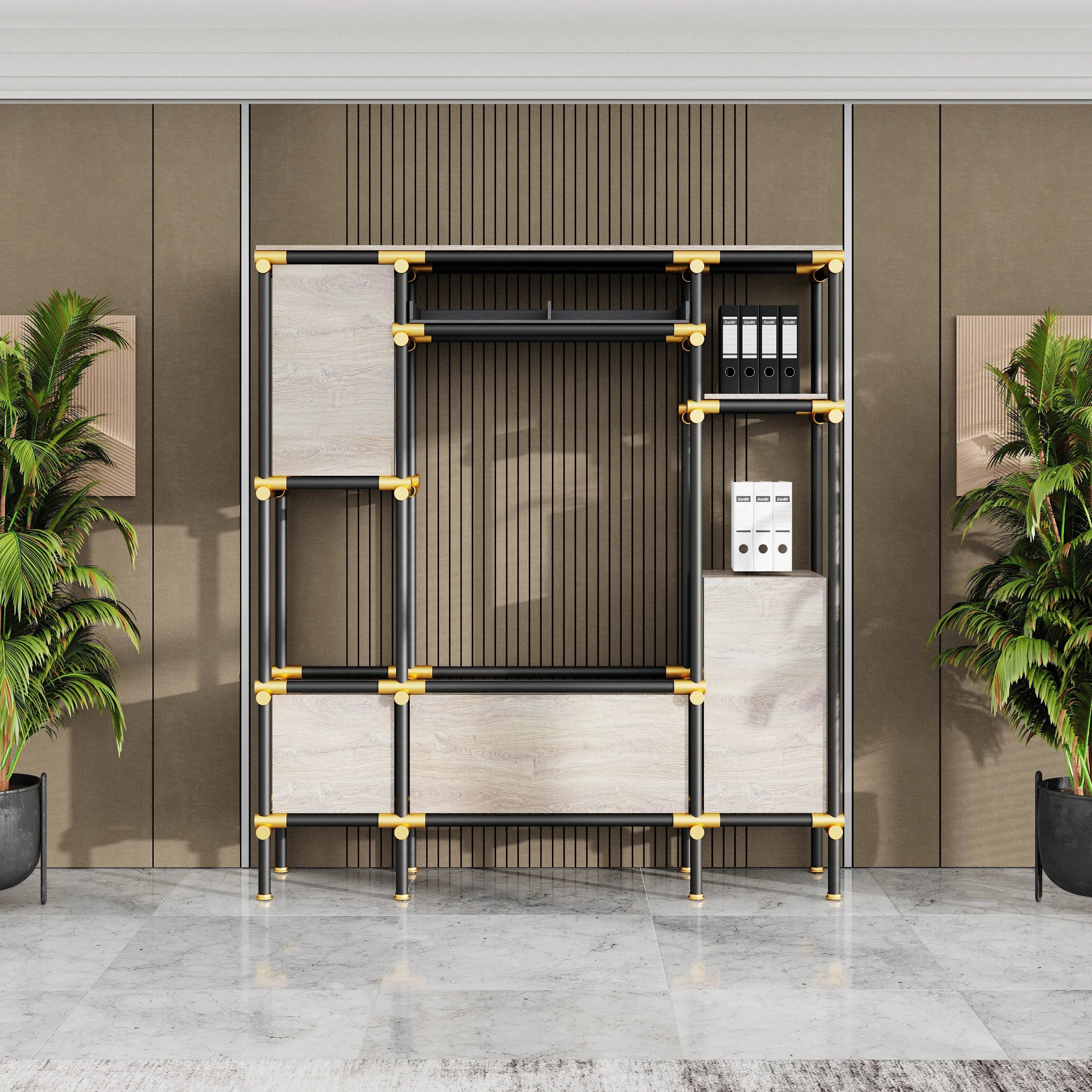 Nathaniel · 71″W Open Display Office Shelves & Storage