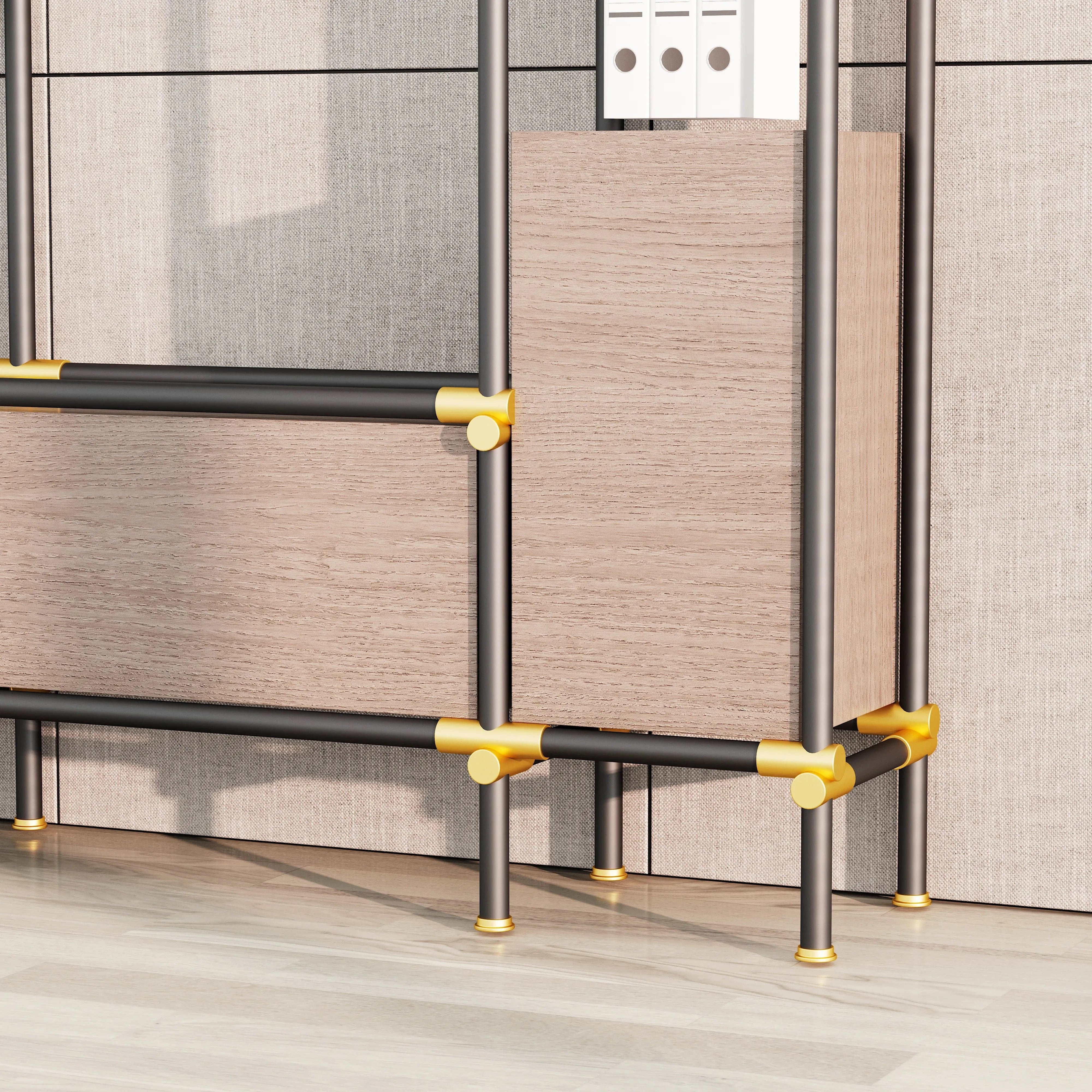 Nathaniel · 71″W Open Display Office Shelves & Storage